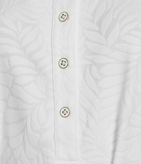 Tommy Bahama Aubrey IslandZone® Leaf Jacquard Polo Collar Short Sleeve Belted Dress Product Image