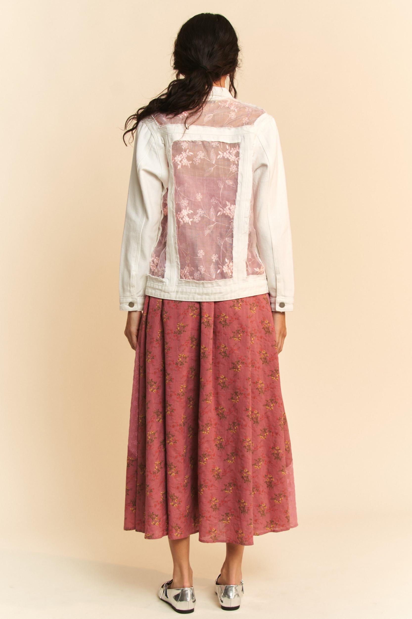 Floral Embroidered Denim Jacket Product Image