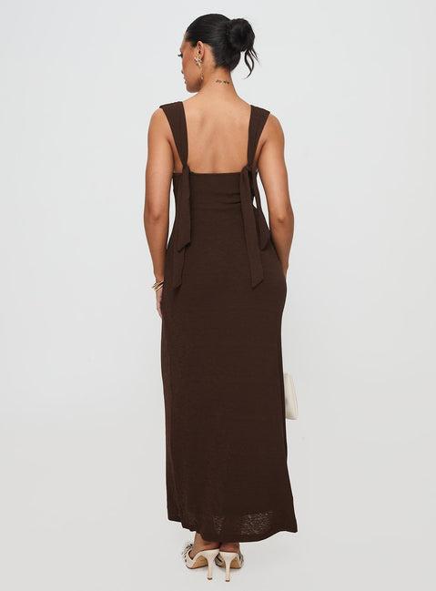 Steward Maxi Dress Chocolate Petite Product Image