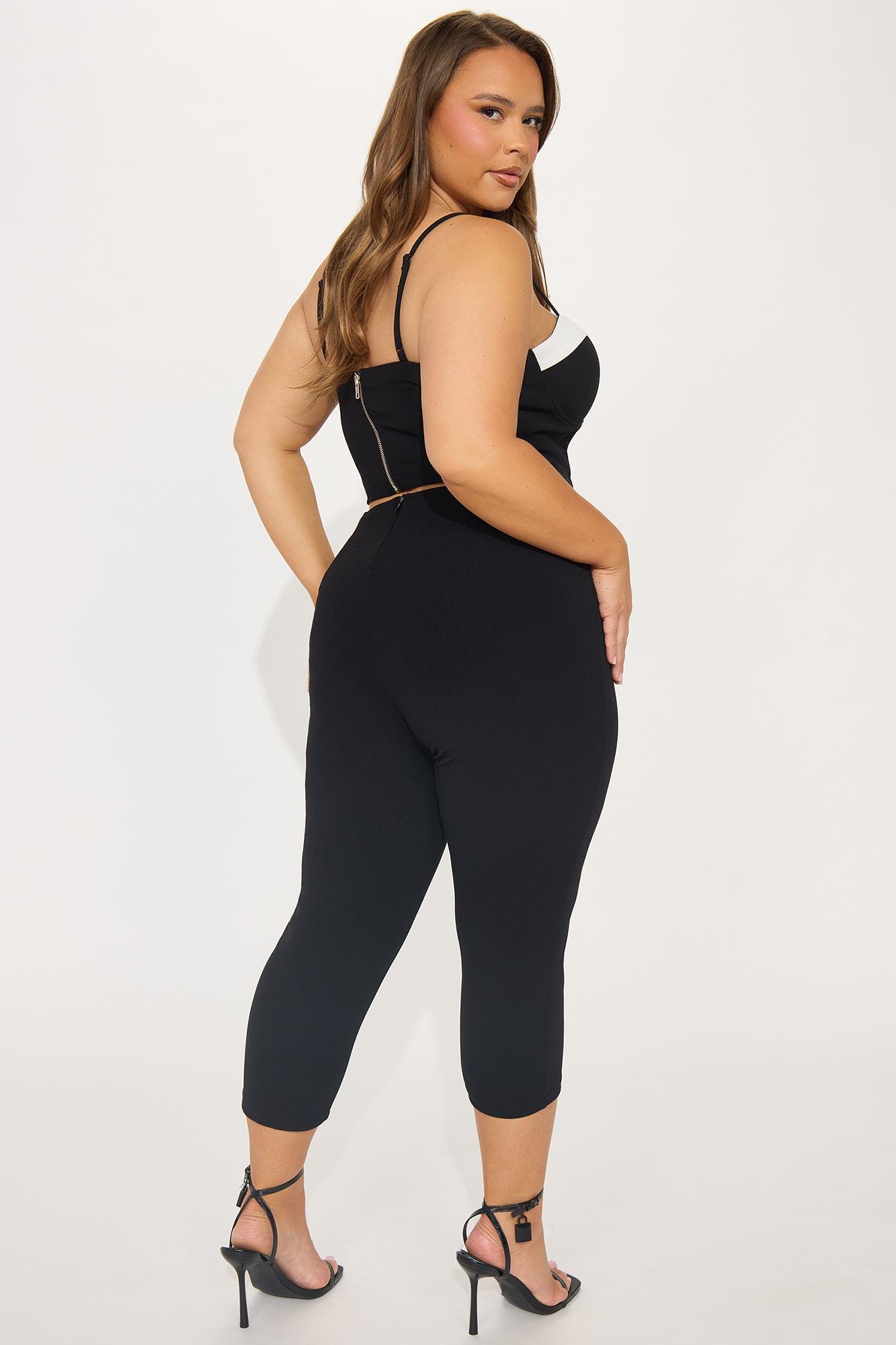 Monaco Vacation Capri Pant Set - Black Product Image