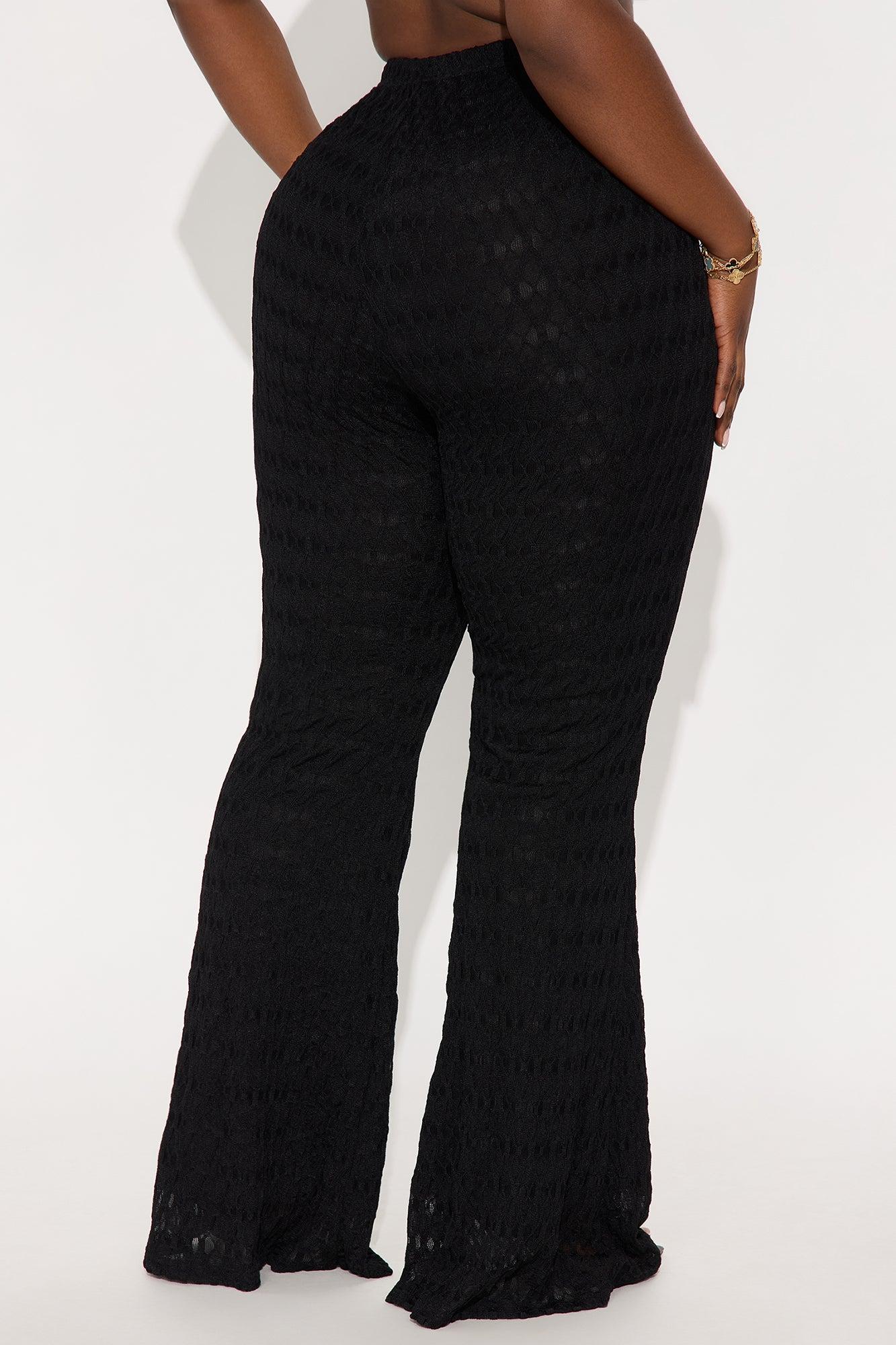 Hold Up Lace Flare Pant - Black Product Image