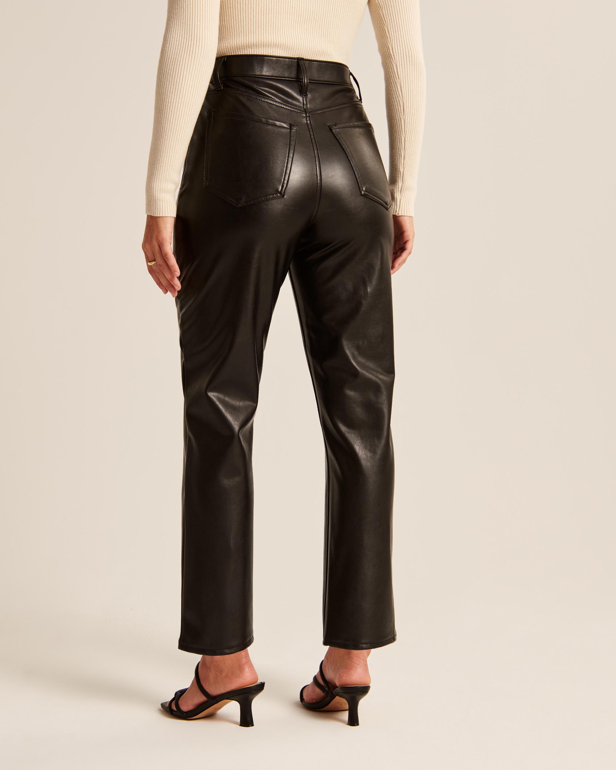 Curve Love Vegan Leather Ankle Straight Pant Product Image
