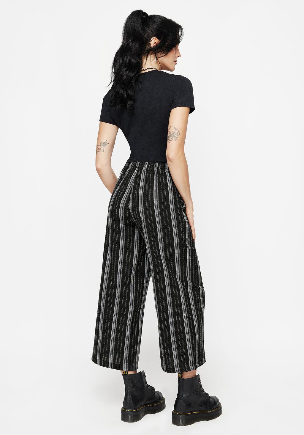 Clandestine Stripe Cotton-Blend Culottes Product Image