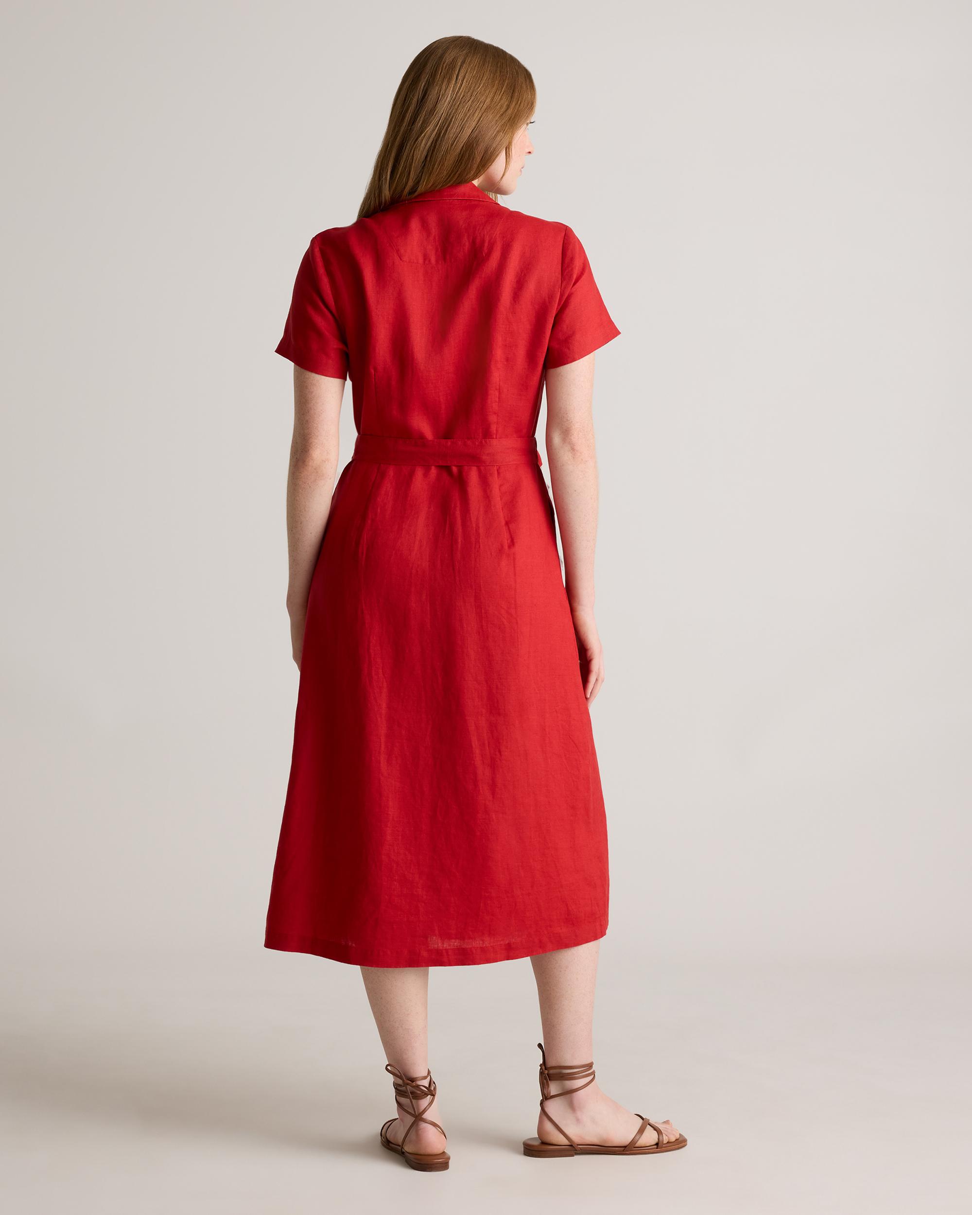 Quince | Women's 100% European Linen Button Front Dress Size XL Product Image