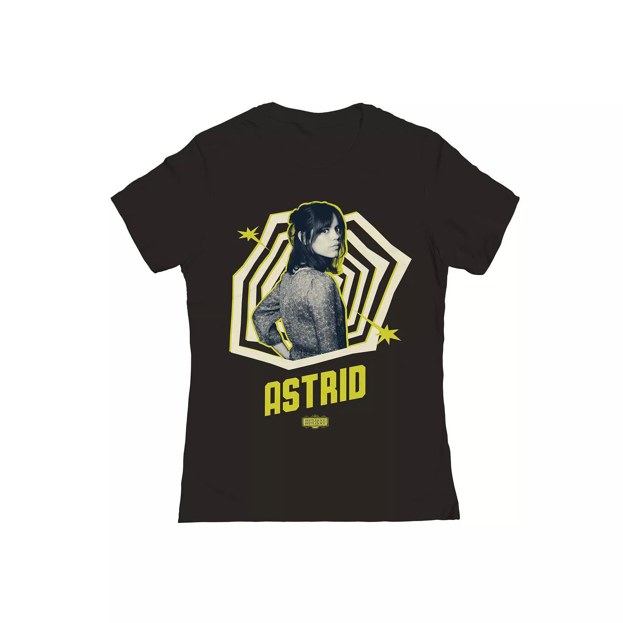 Junior's Astrid Pose Fill Beetlejuice Graphic Tee, Women's,  Product Image