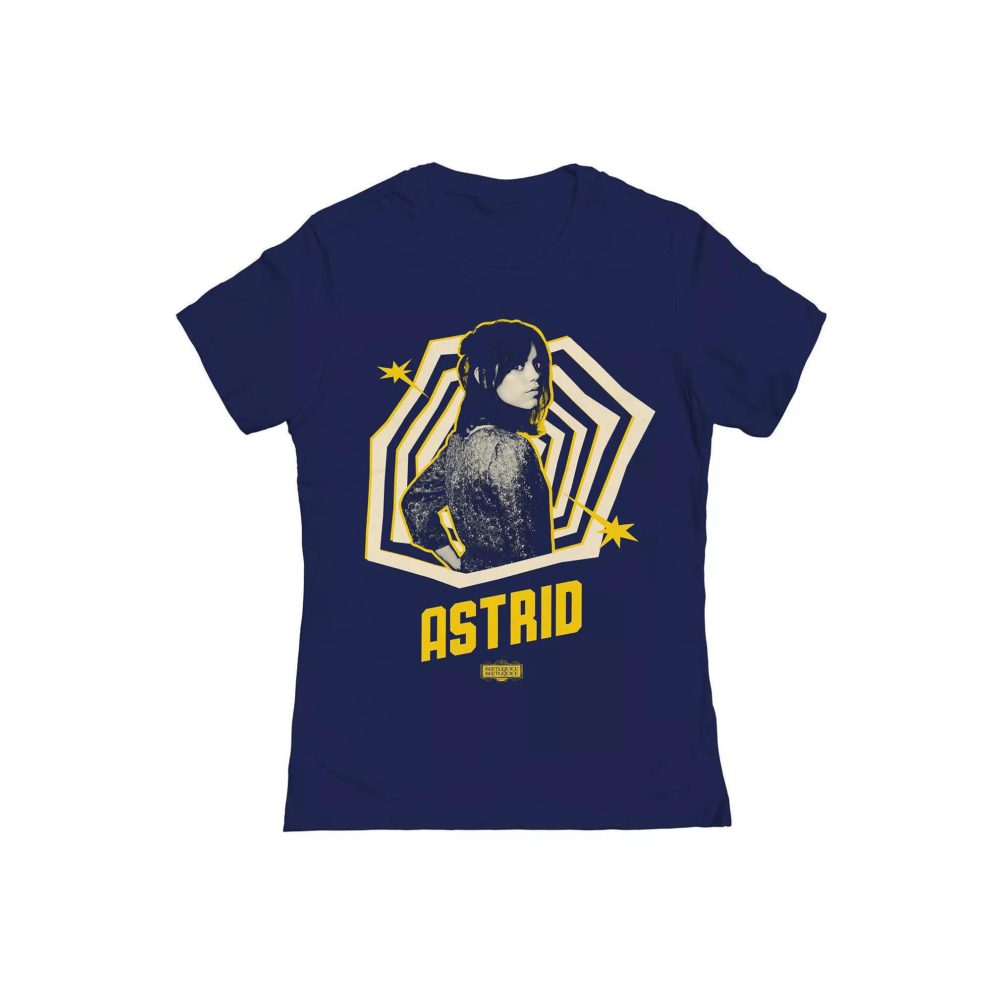 Junior's Astrid Pose Fill Beetlejuice Graphic Tee, Women's,  Product Image