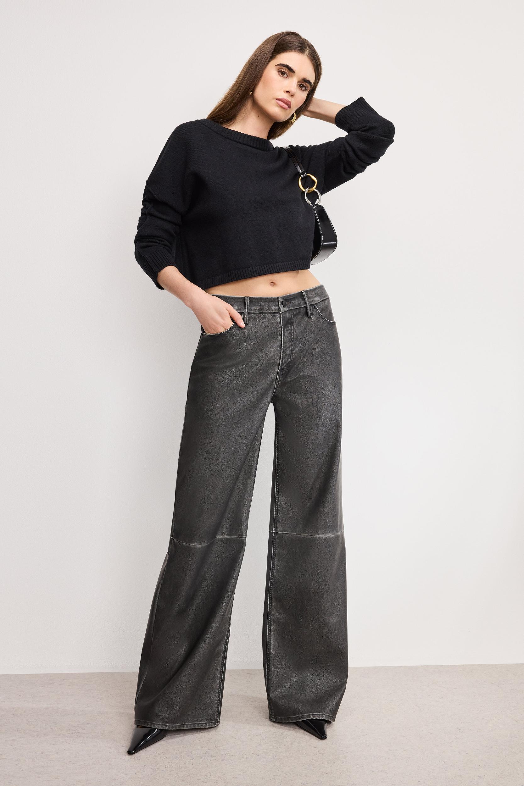 COZY KNIT CREW NECK | BLACK001 Product Image