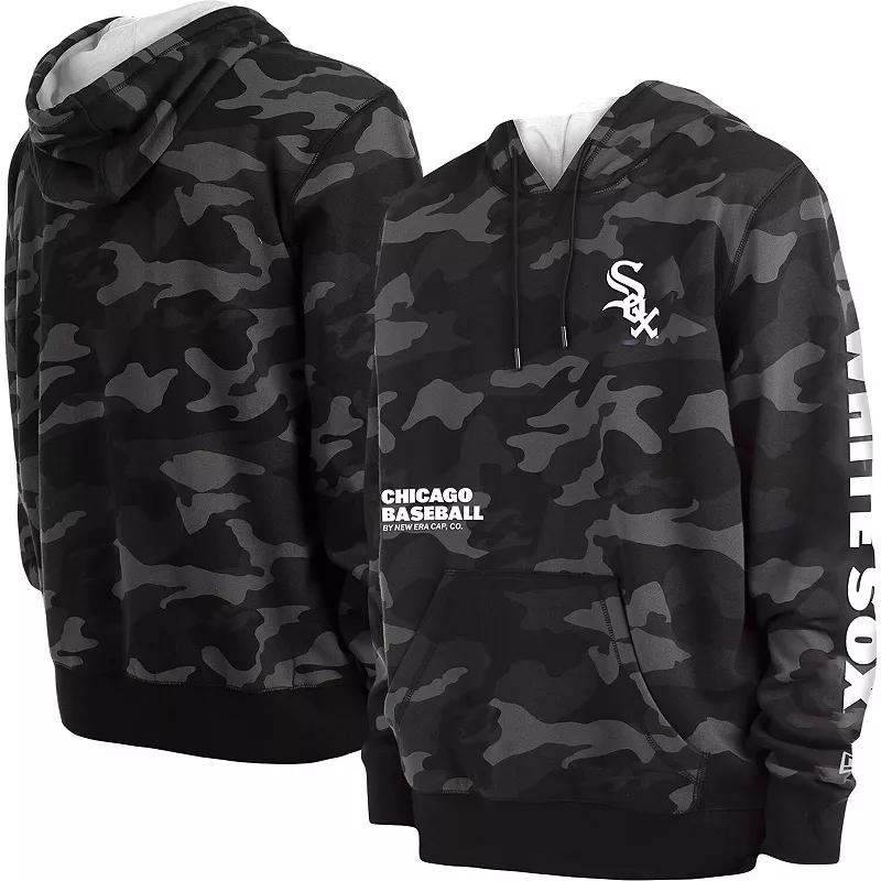 Men's New Era Black Chicago White Sox Camo Pullover Hoodie,  Product Image