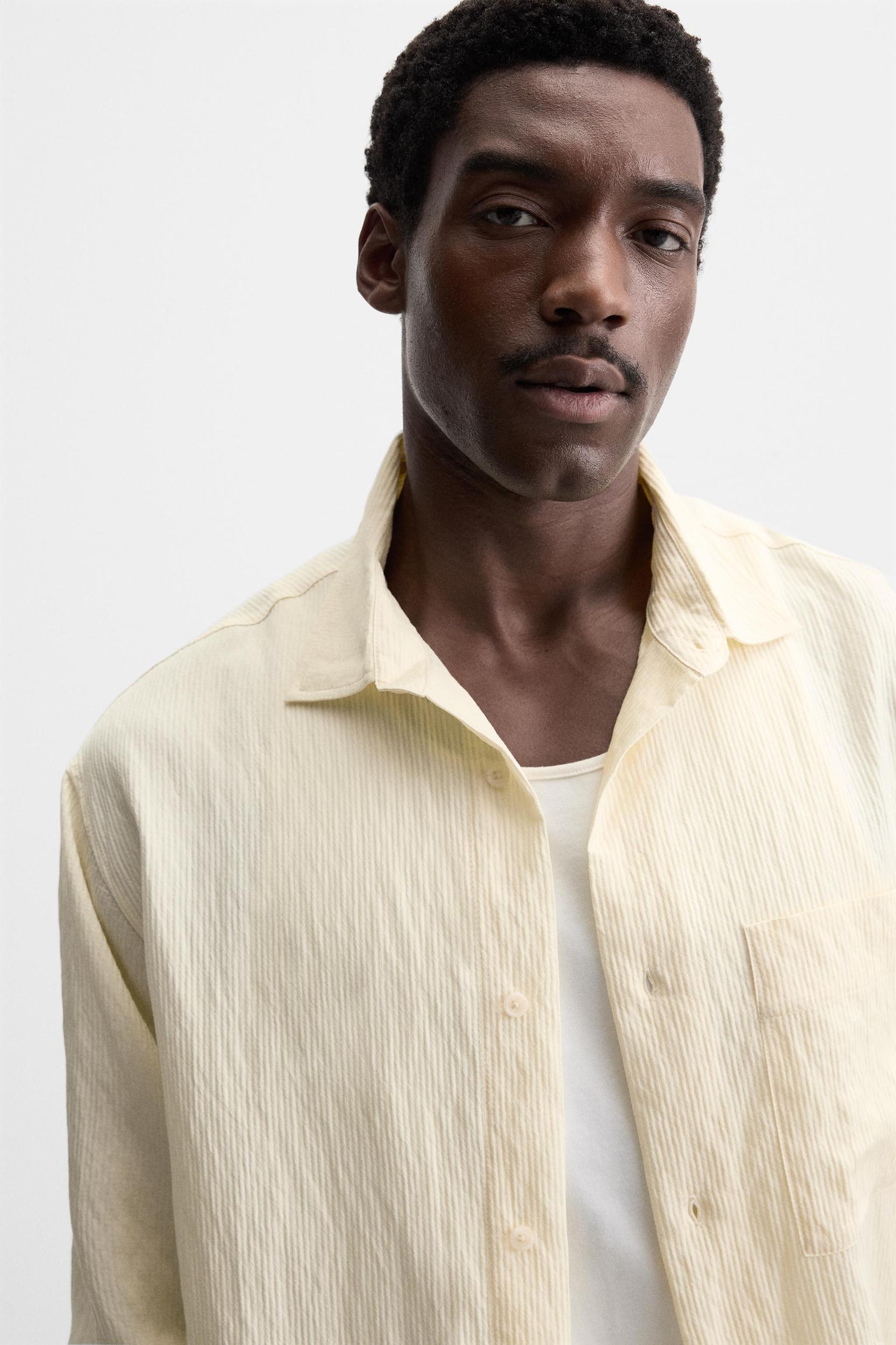 TEXTURED STRIPED SHIRT Product Image