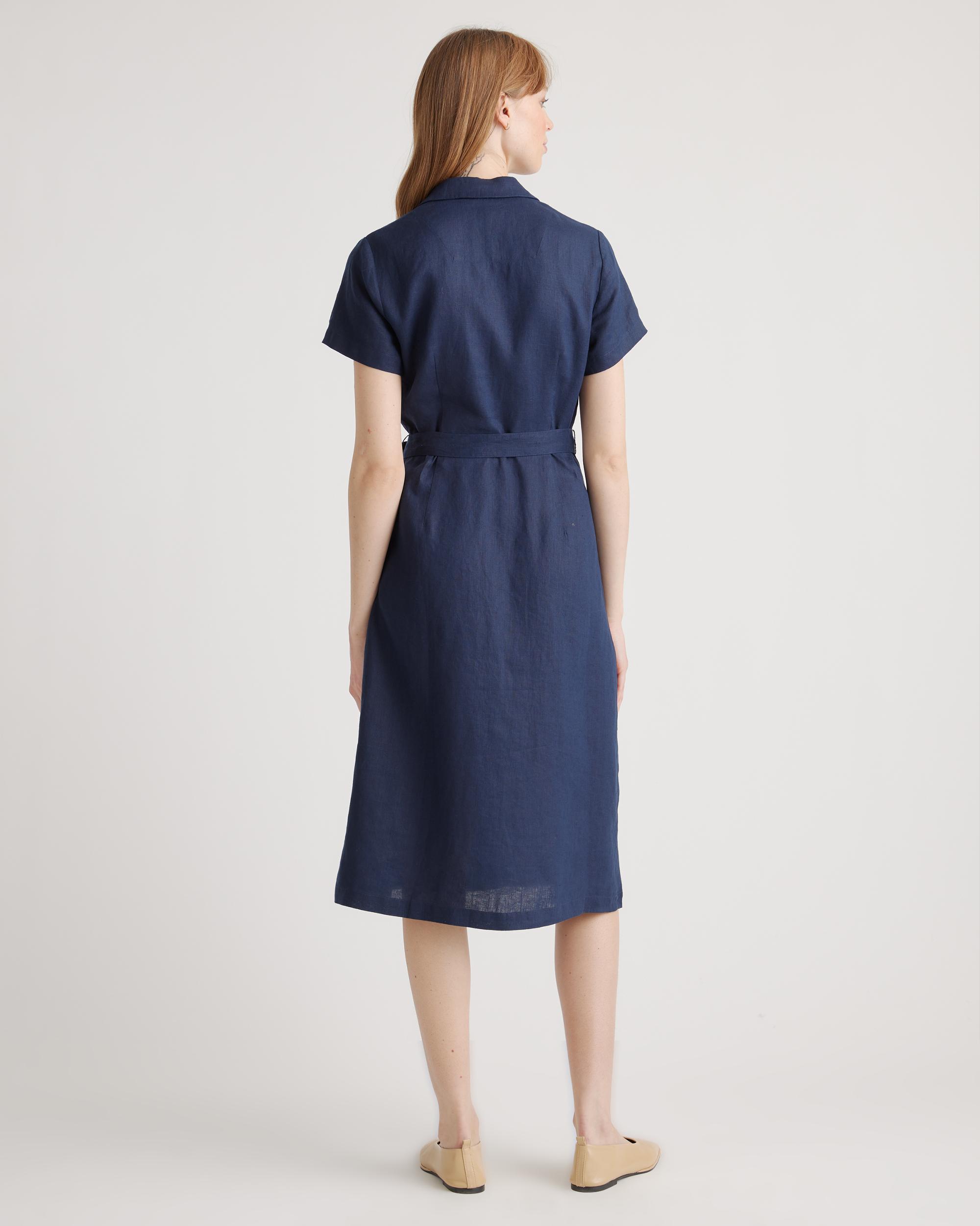 Quince | Women's 100% European Linen Button Front Dress Product Image