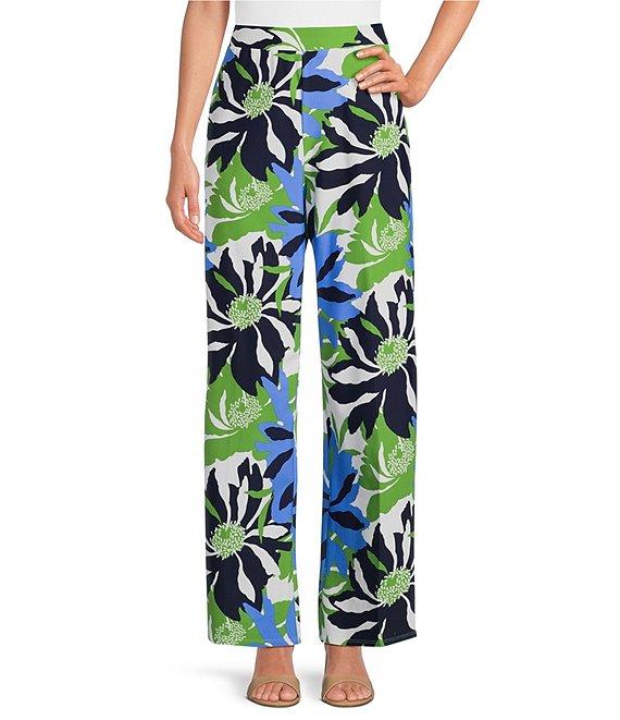 Jude Connally Nicolette Wild Blossom Print Wide Leg Pull-On Pants Product Image