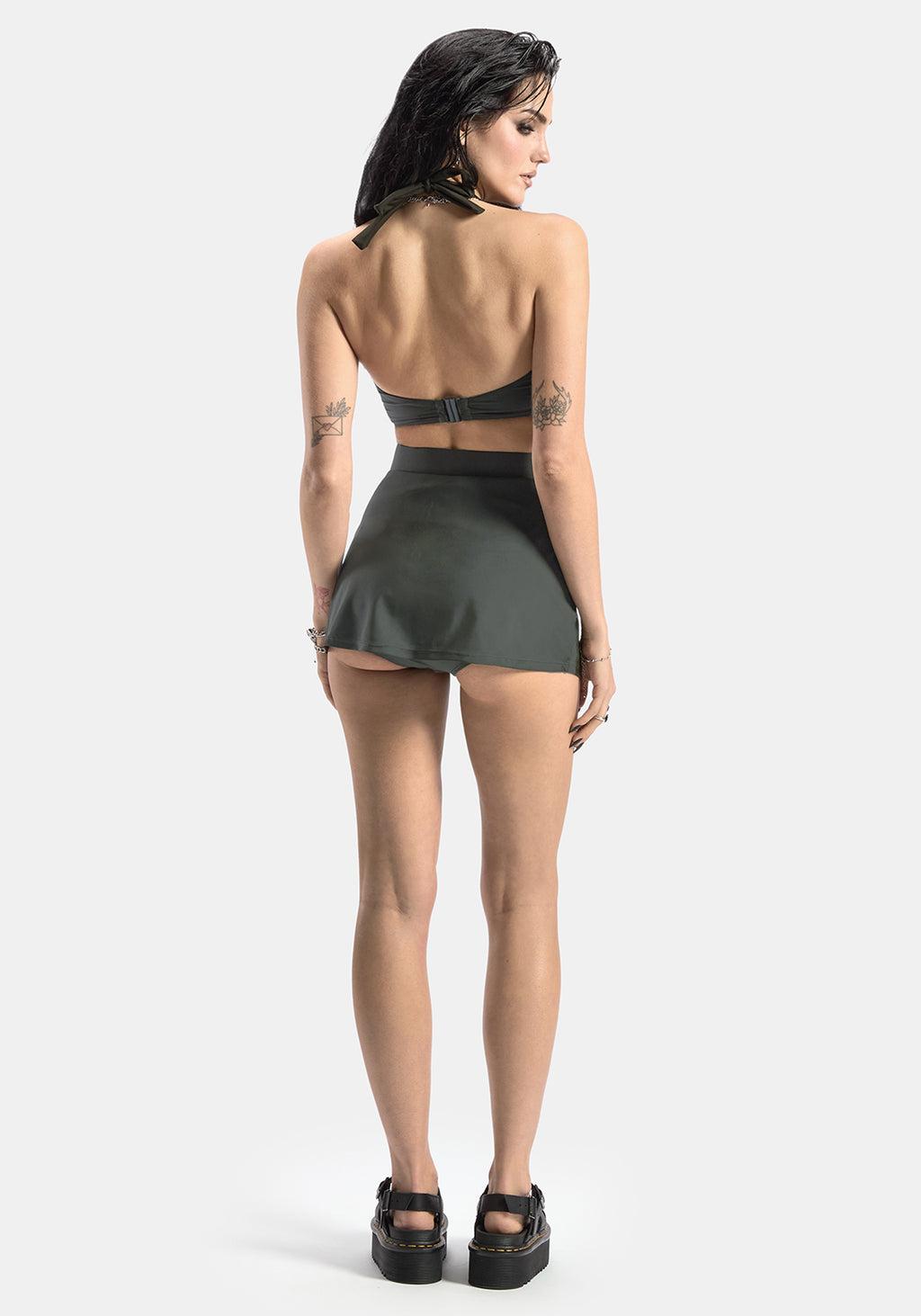 Abellona Embroidered Faux Wrap Swim Skirt Product Image