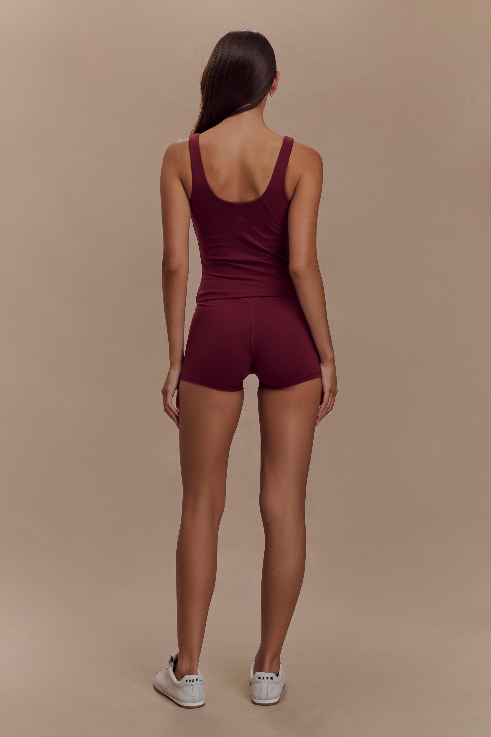 Alexandra Yoga Top - Burgundy Product Image