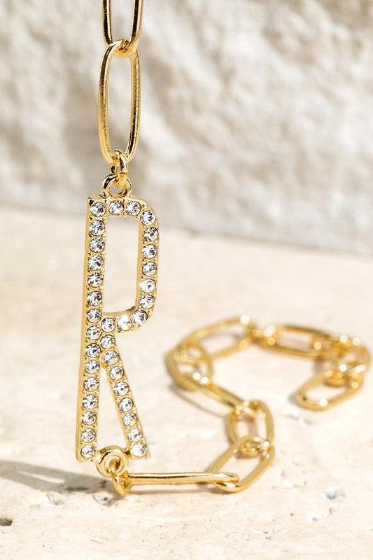 Crystal Initial Letter Bracelet Product Image