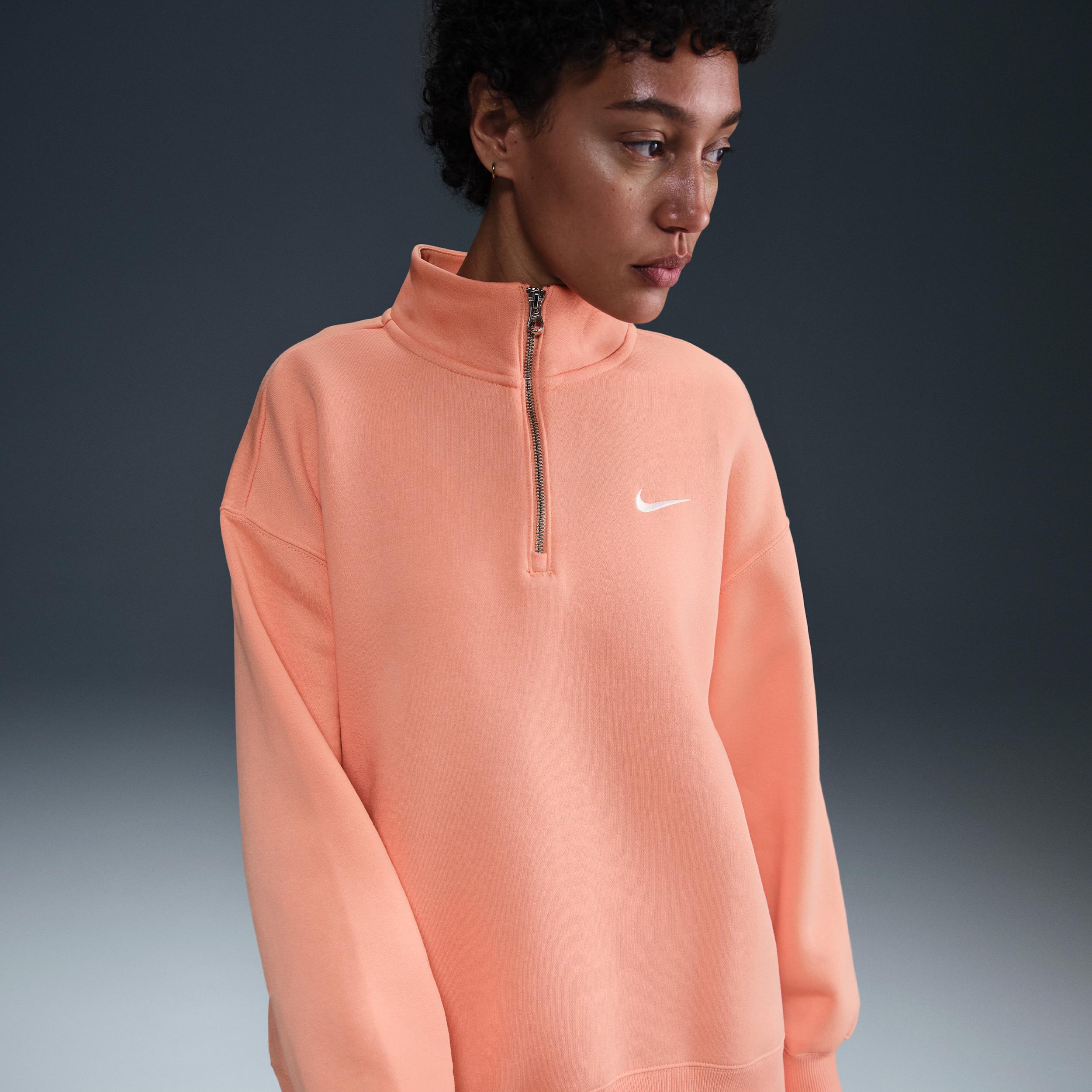 Women's Nike Sportswear Phoenix Fleece Oversized 1/4-Zip Long Sweatshirt Product Image