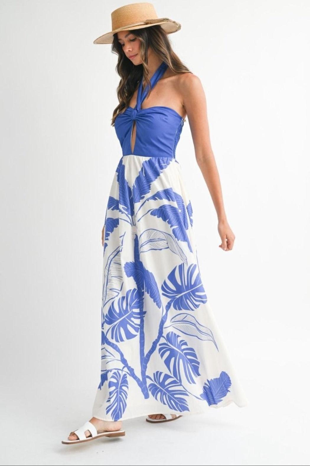 Leaf Halter Dress Product Image