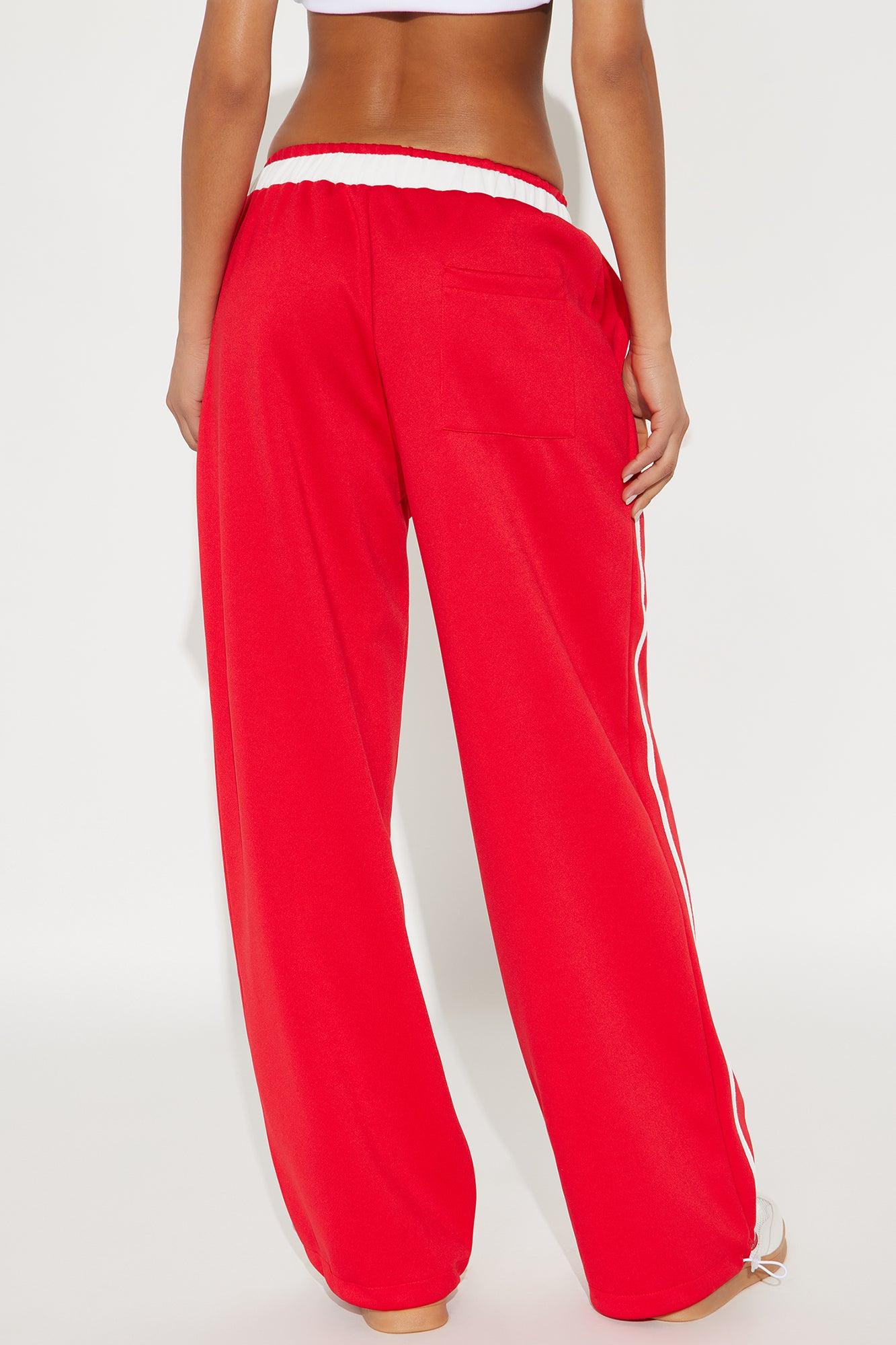 She's A Sport Double Waistband Track Pant - Red Product Image