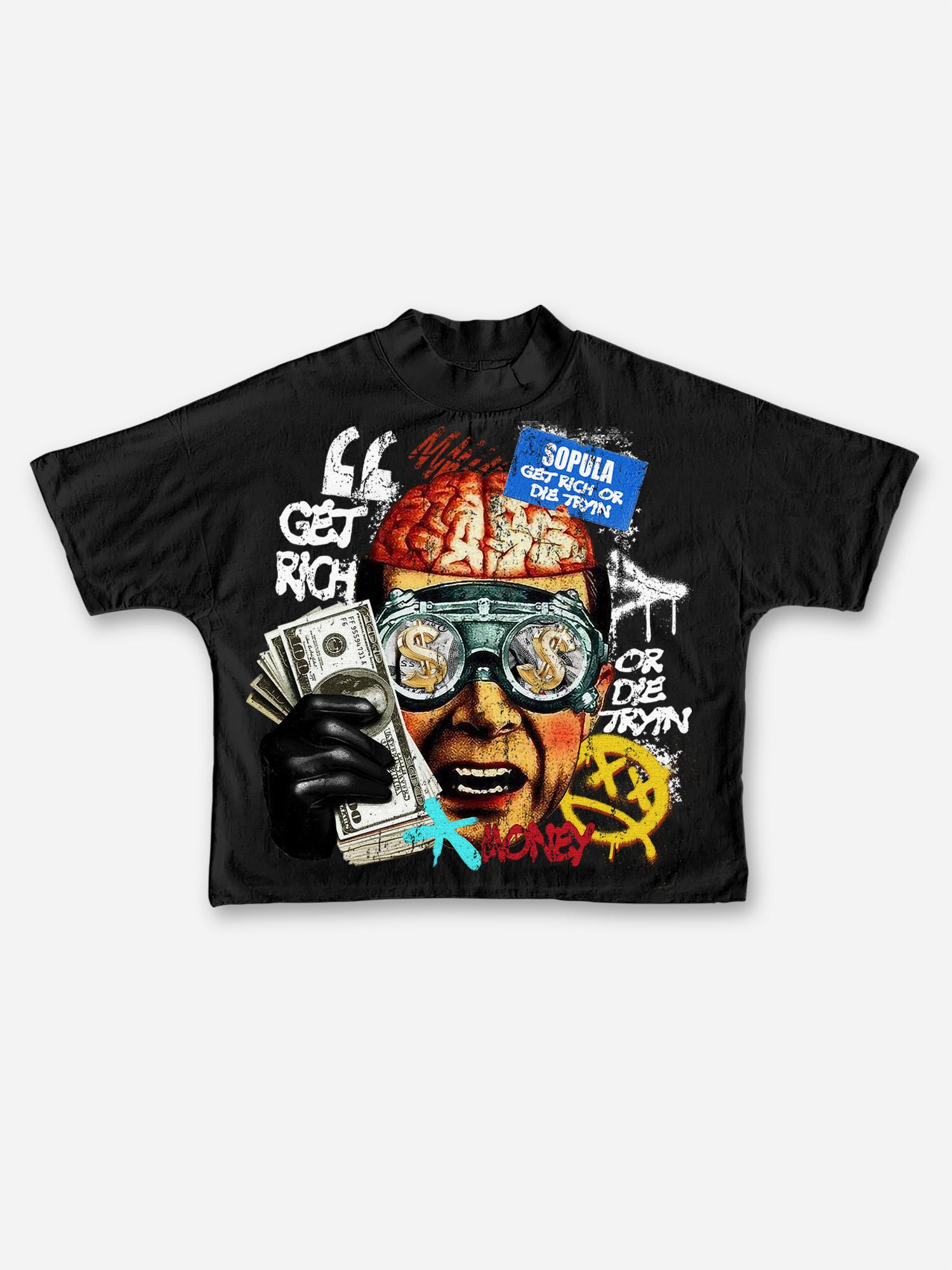 Sopula Don't Let Money Blind Your Faith Old Graphic Cotton Sleeveless Shirts Tank Top Product Image