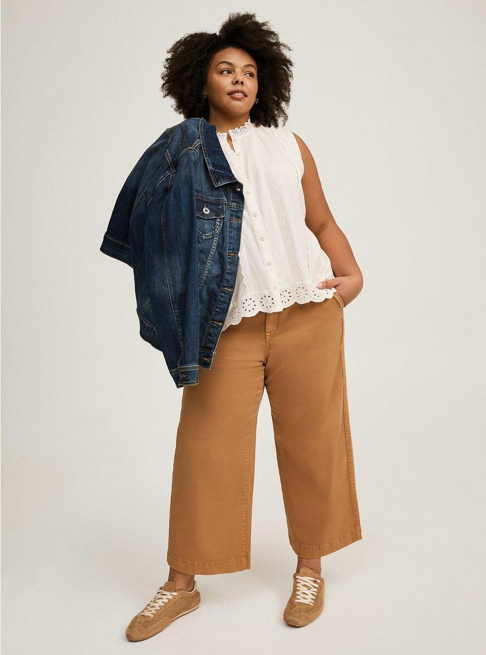 Trouser Cropped Wide-Leg Pant Product Image