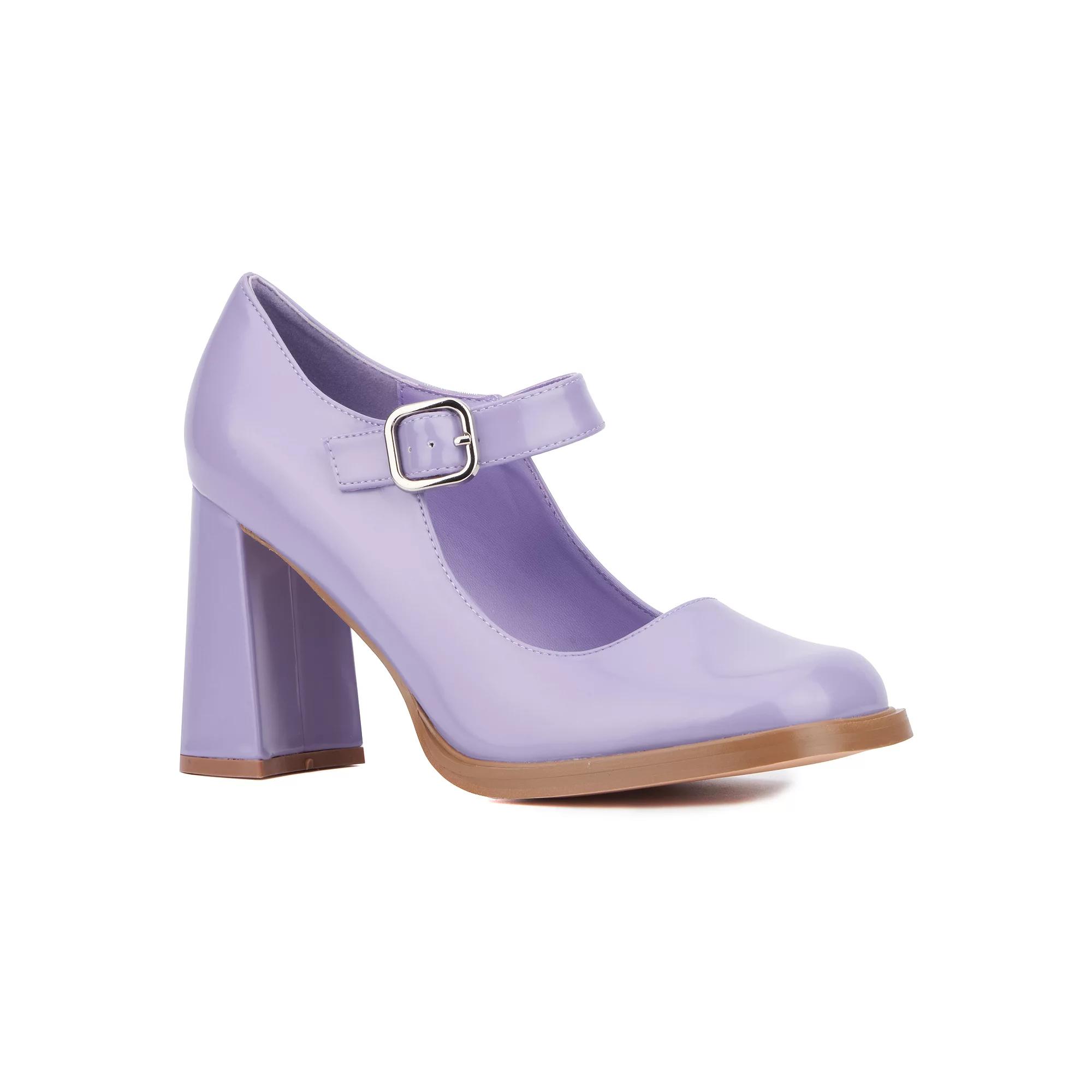 Olivia Miller Mercury Women's Block Heel Maryjanes, Size: 8, Purple Product Image