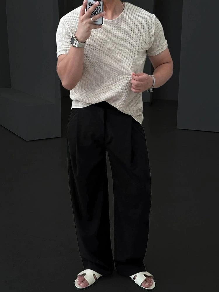 RT No. 11520 KNIT CREAM SHORT SLEEVE Product Image