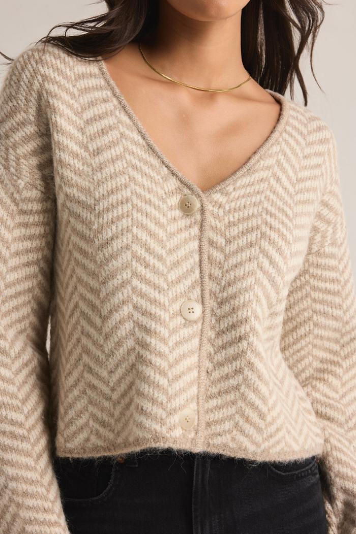 Naomi Herringbone Cardigan Product Image