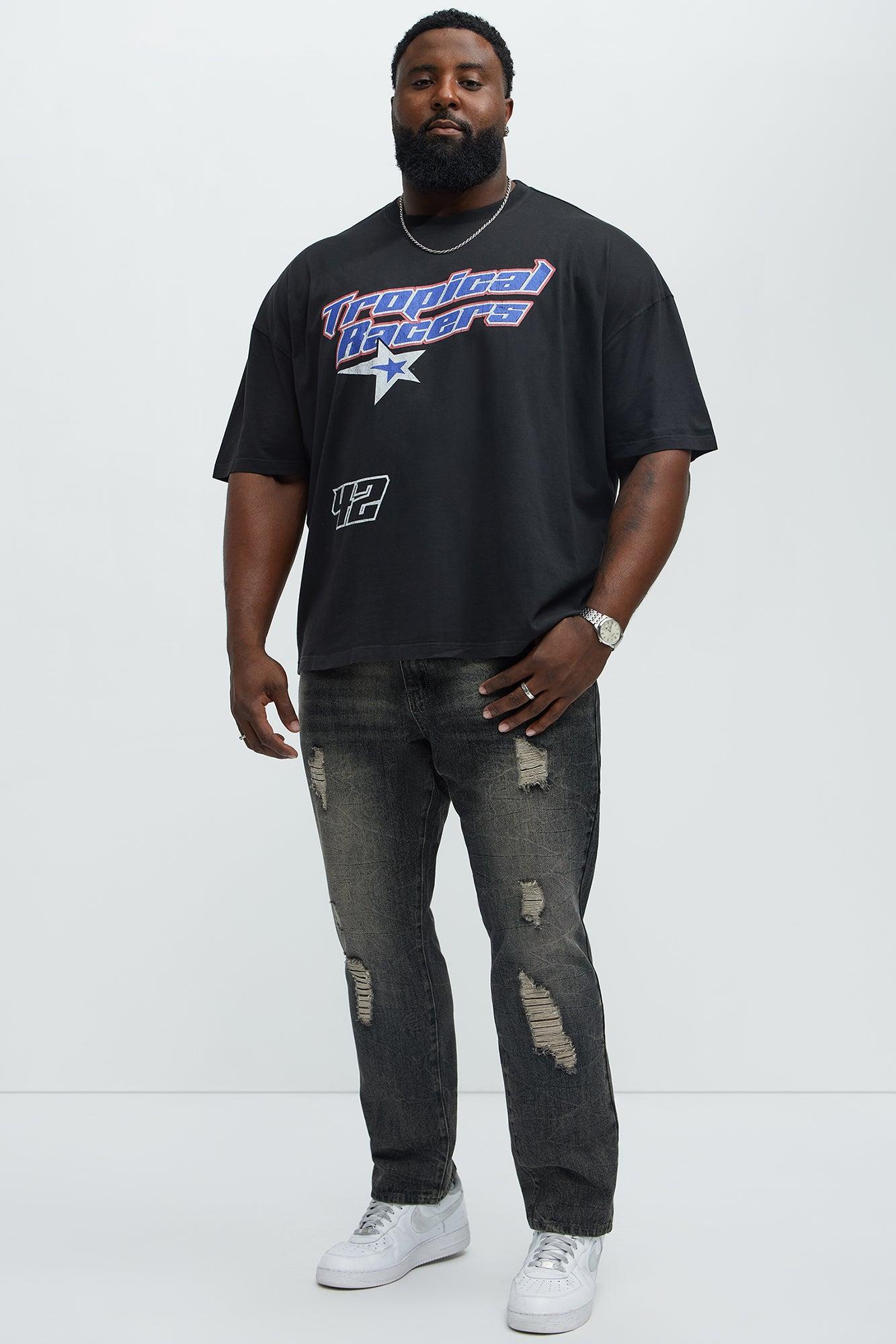 Tropical Racers Oversized Short Sleeve Tee - Black Wash Male Product Image