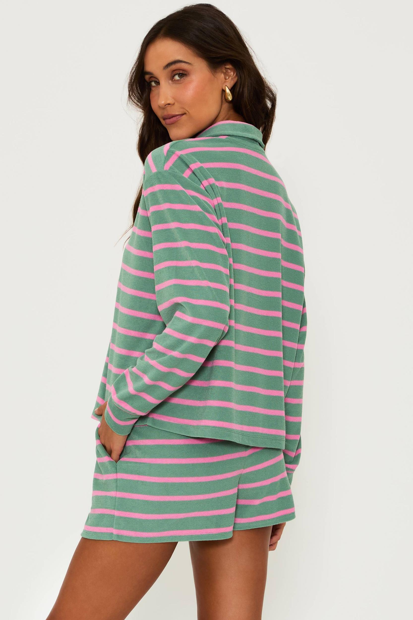 Sonia Top Sage Bloom Stripe Product Image