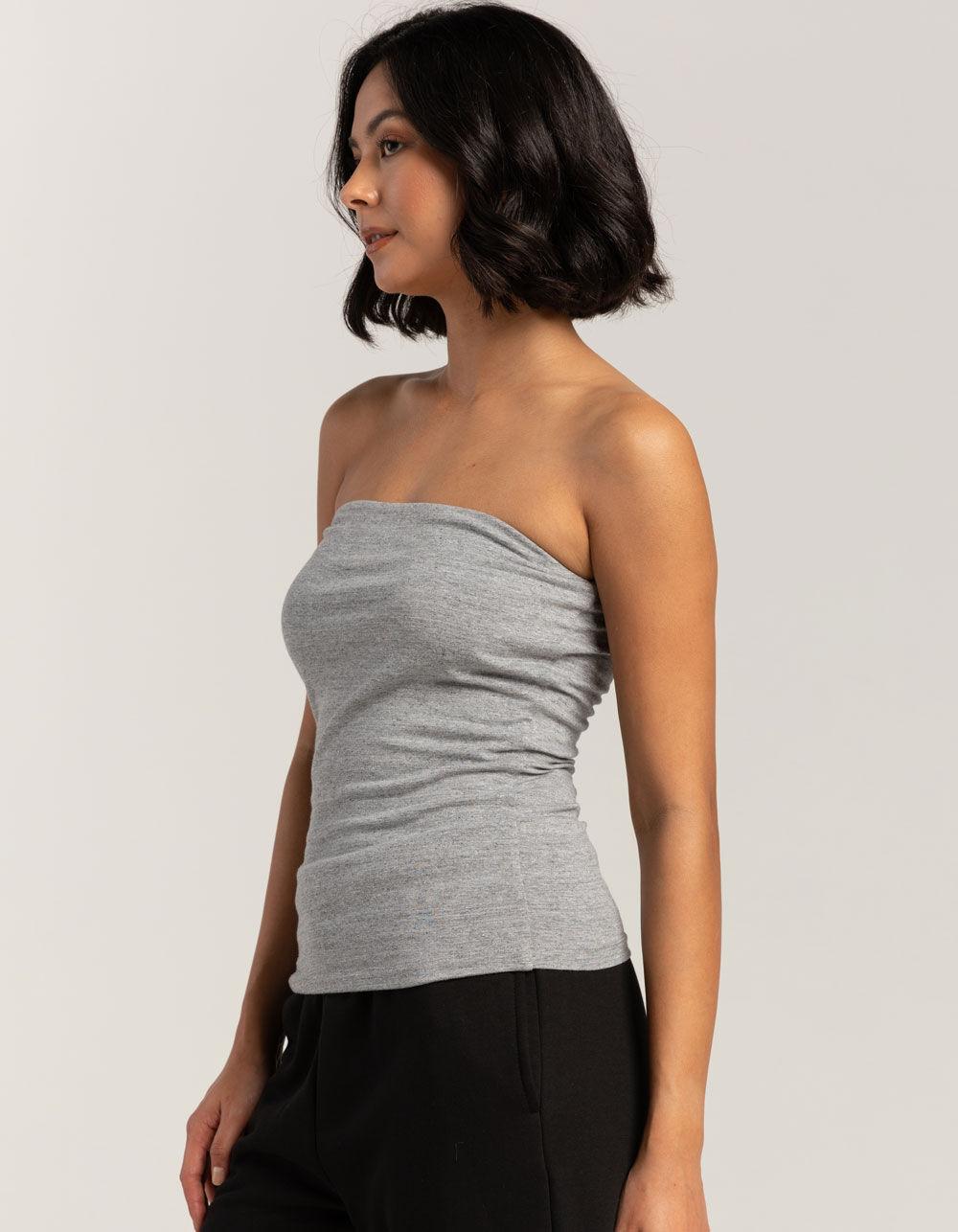 TILLYS Womens Long Tube Top - HEATHER GRAY Product Image