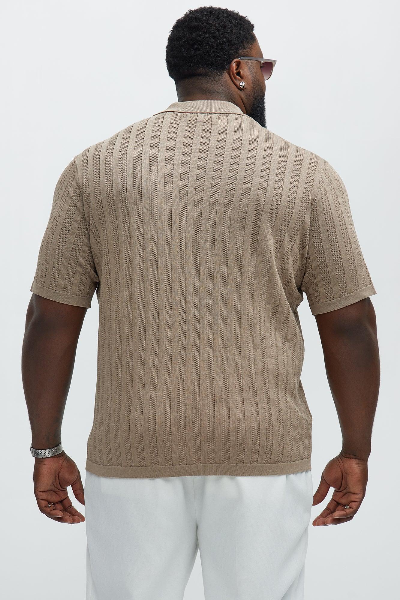 Lorenzo Textured Polo Shirt - Taupe Product Image