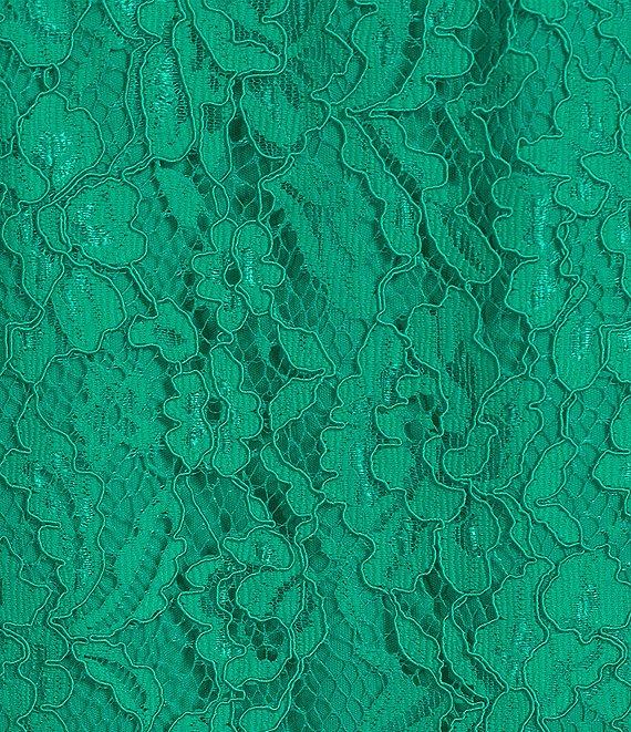 Caroline Rose Lace Round Neck 3/4 Sleeve Shift Dress Product Image