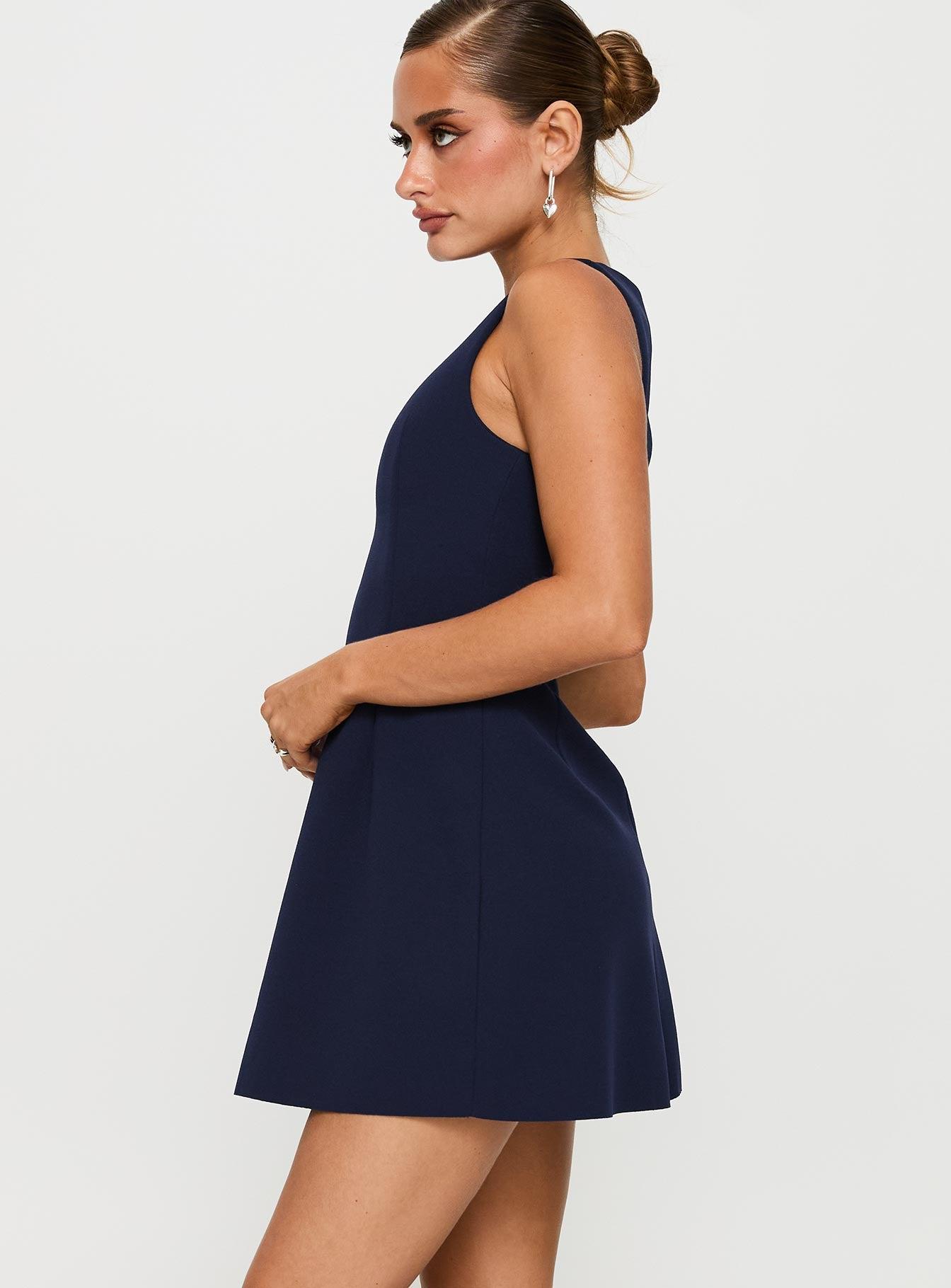 Anse Mini Dress Navy Product Image