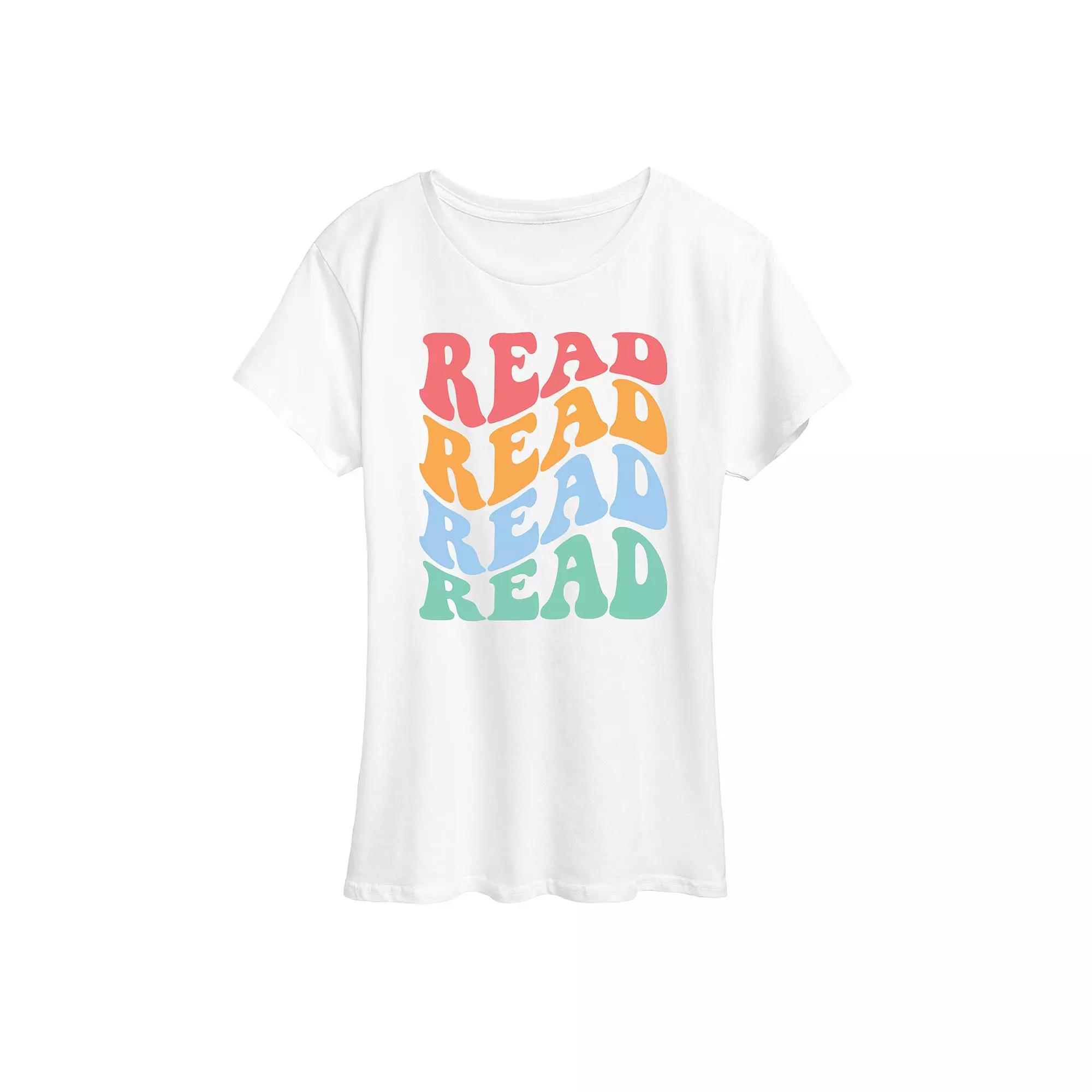 Women's Read Retro Stacked Graphic Tee,  Product Image