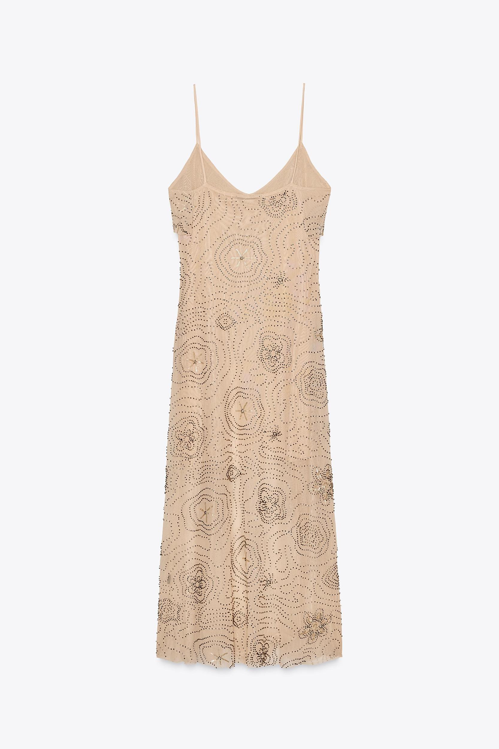 SHIMMERING RUFFLED MIDI DRESS Product Image