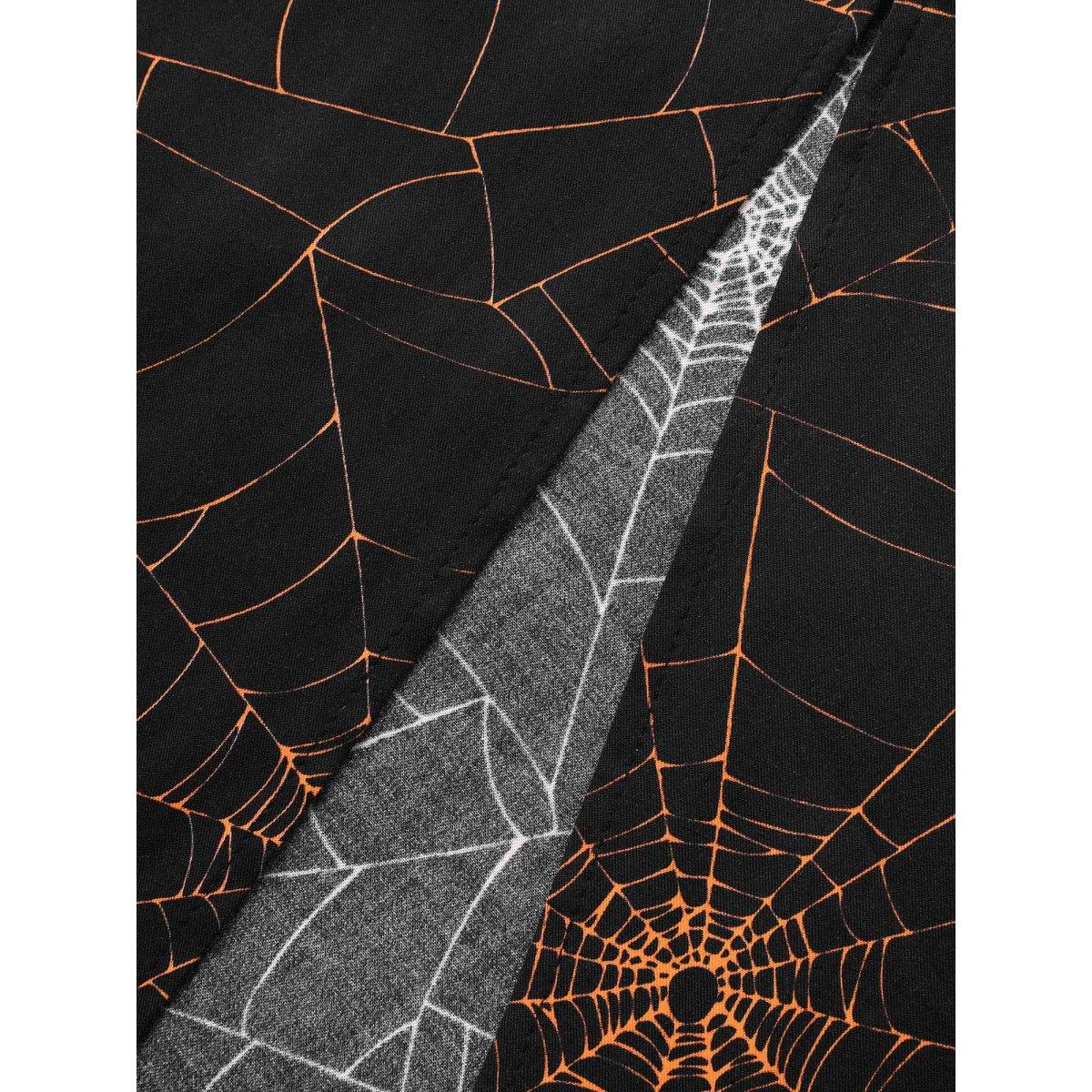 Plus Size Mystical Spiderweb Waist-Cinching Midi Dress Black Women Cocktail Slit Party Curvy Bloomchic 18-20/2X Product Image