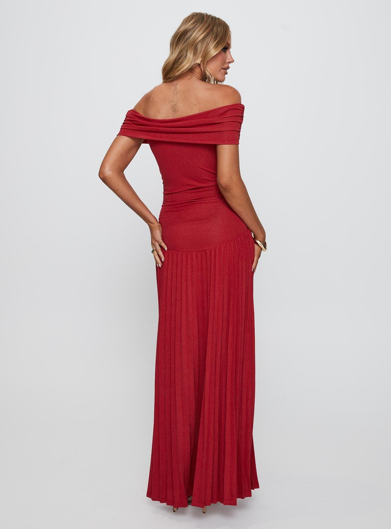 Field Of Dreams Maxi Dress Crimson Product Image