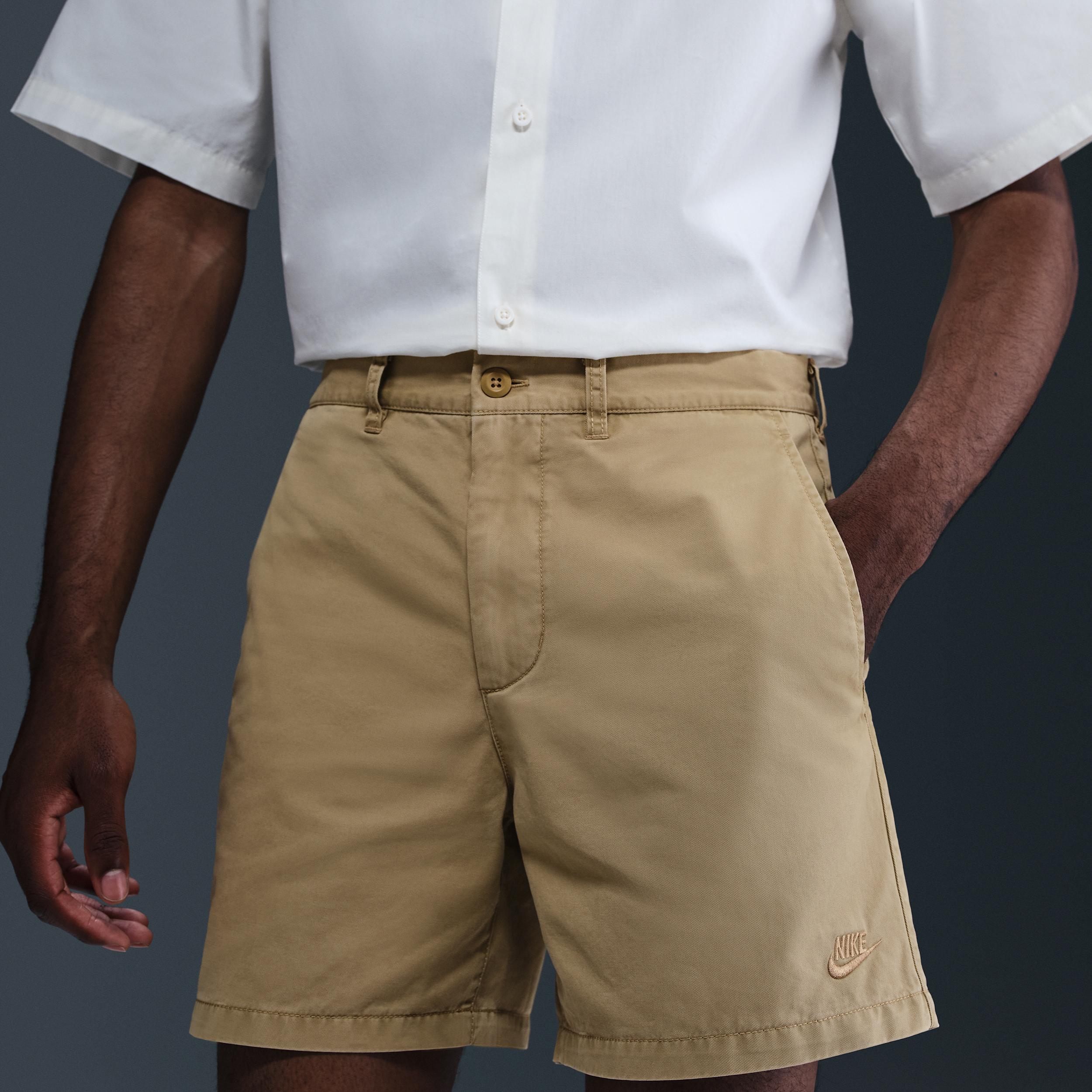 Nike Mens Club Washed Chino Shorts | HJ2658-010 Product Image