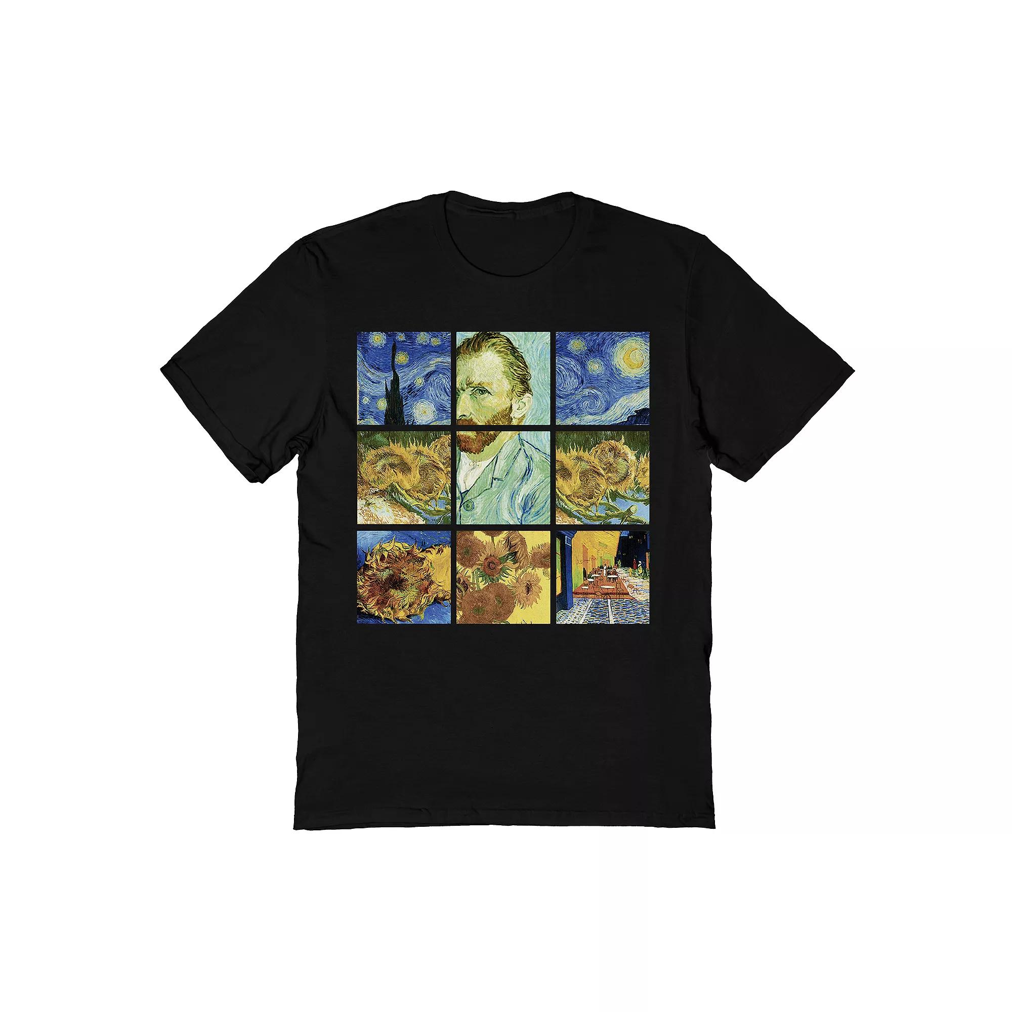 Men's Van Gogh Van Gogh Squares Tee, Size: XL, Black Product Image