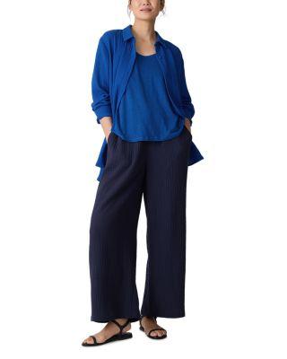 Scoop Neck Linen Tank Top Product Image