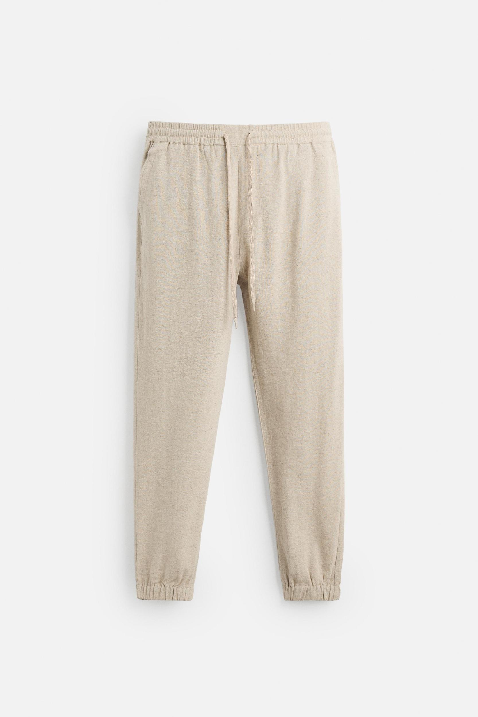 REGULAR FIT VISCOSE - LINEN PANTS Product Image