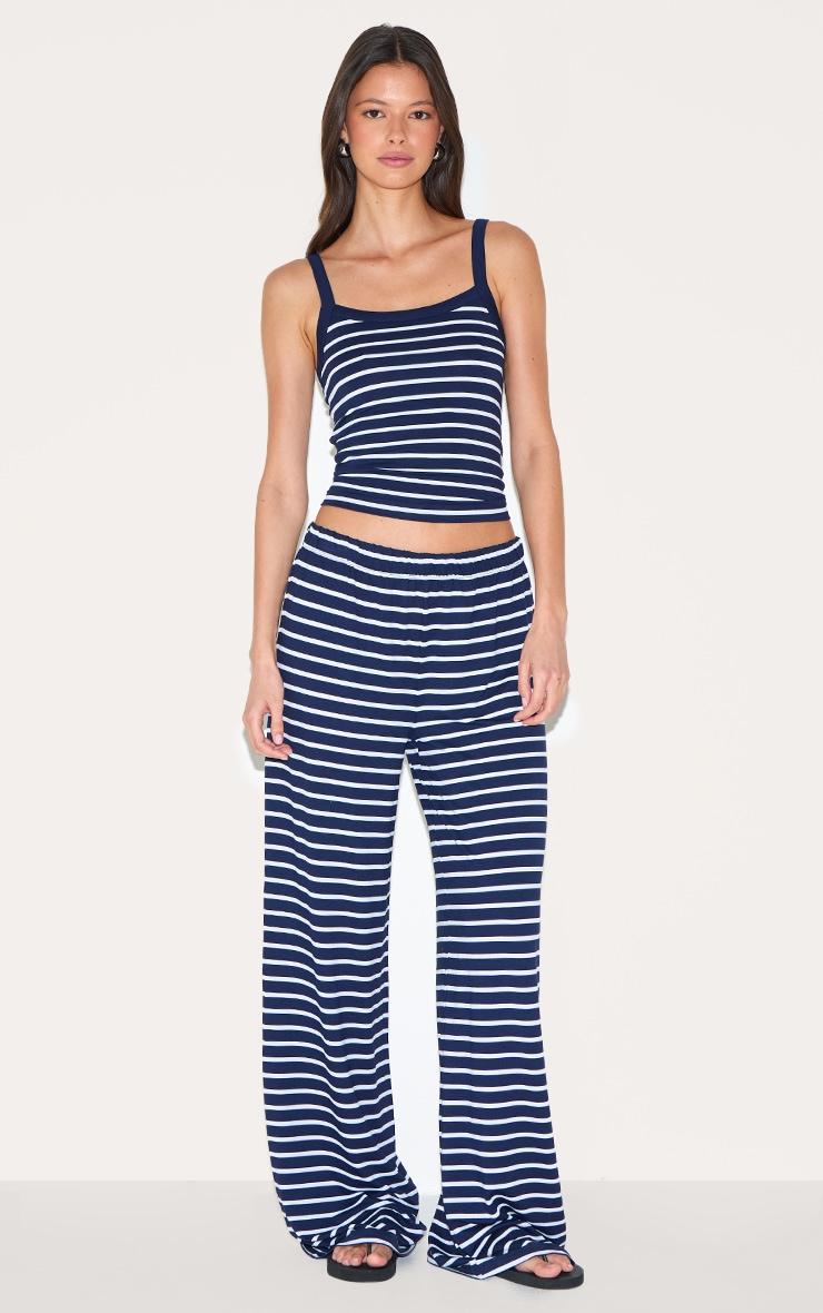 Navy Striped Cami Top Product Image