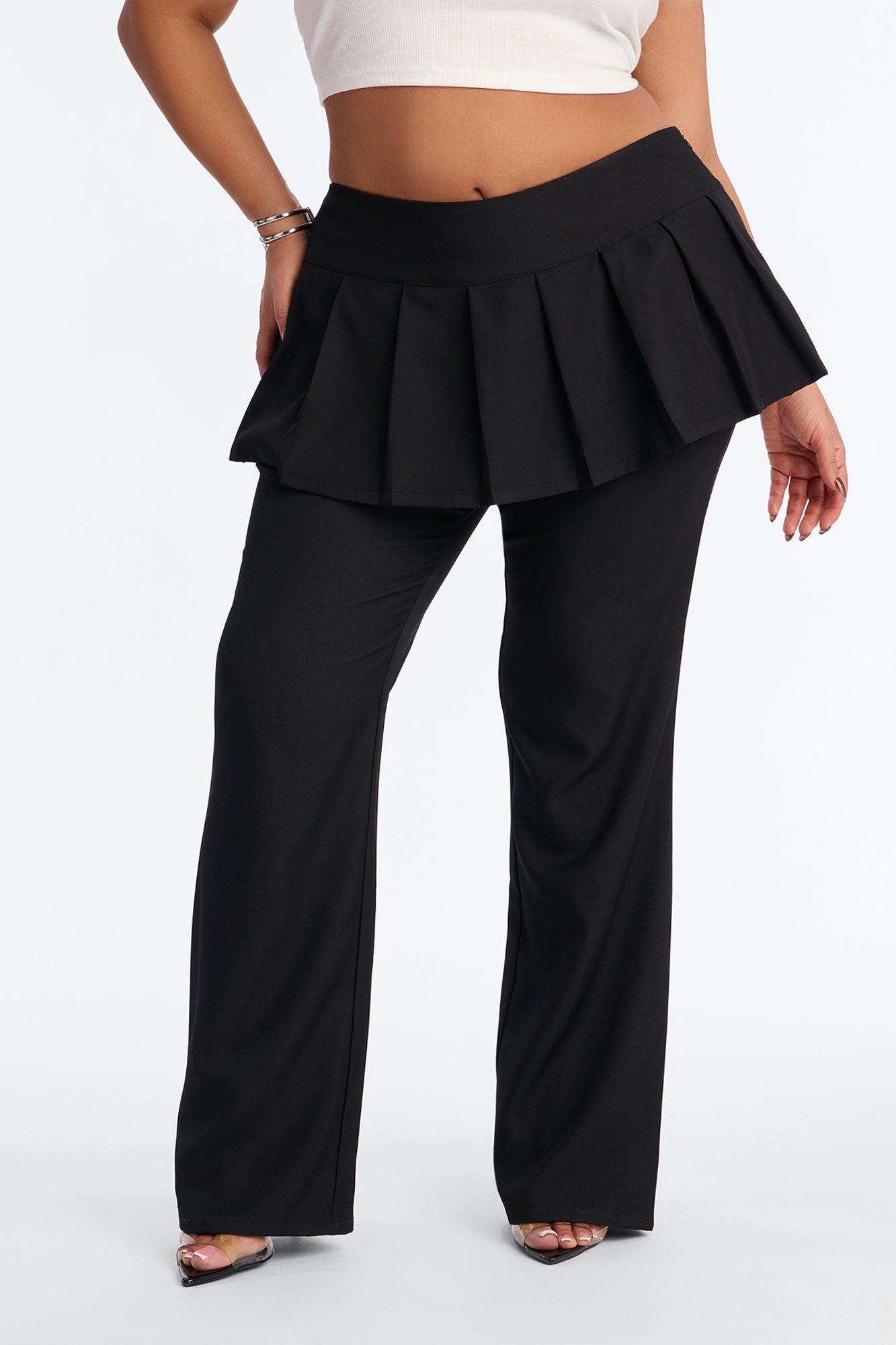 Gabriela Low Rise Straight Leg Skirt Pant 33″ - Black Female Product Image