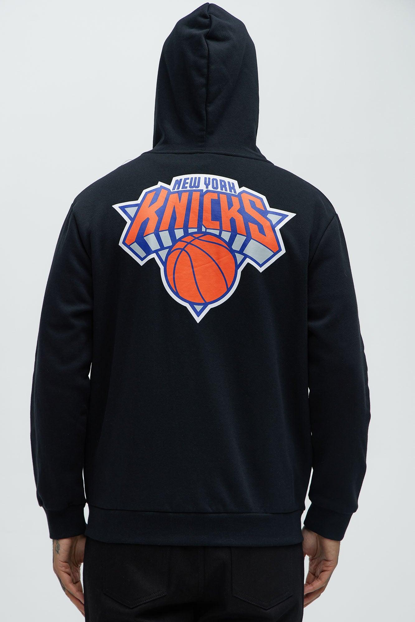 Knicks Bold Zip Up Hoodie - Black Male Product Image