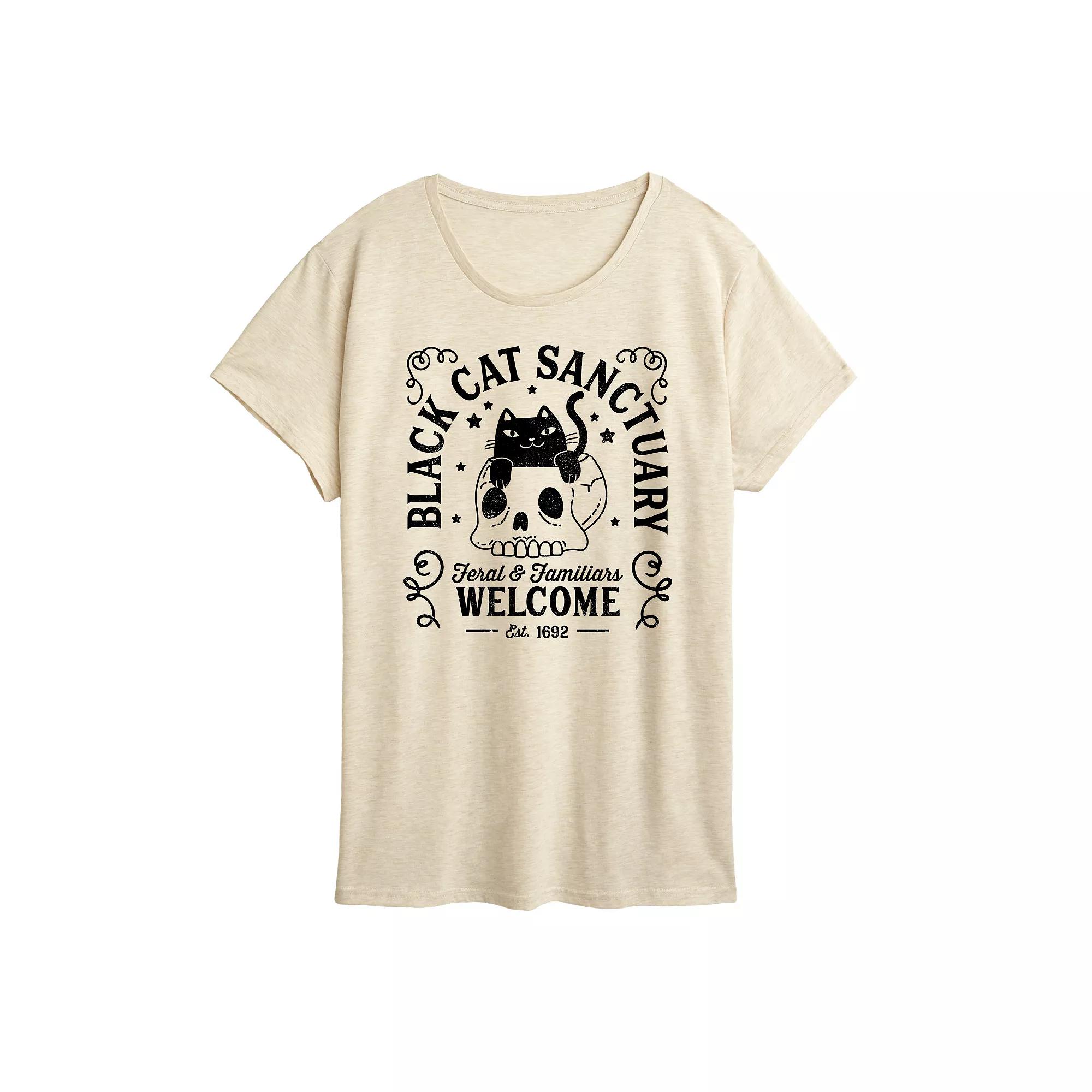Women's Black Cat Sanctuary Graphic Tee,  Product Image