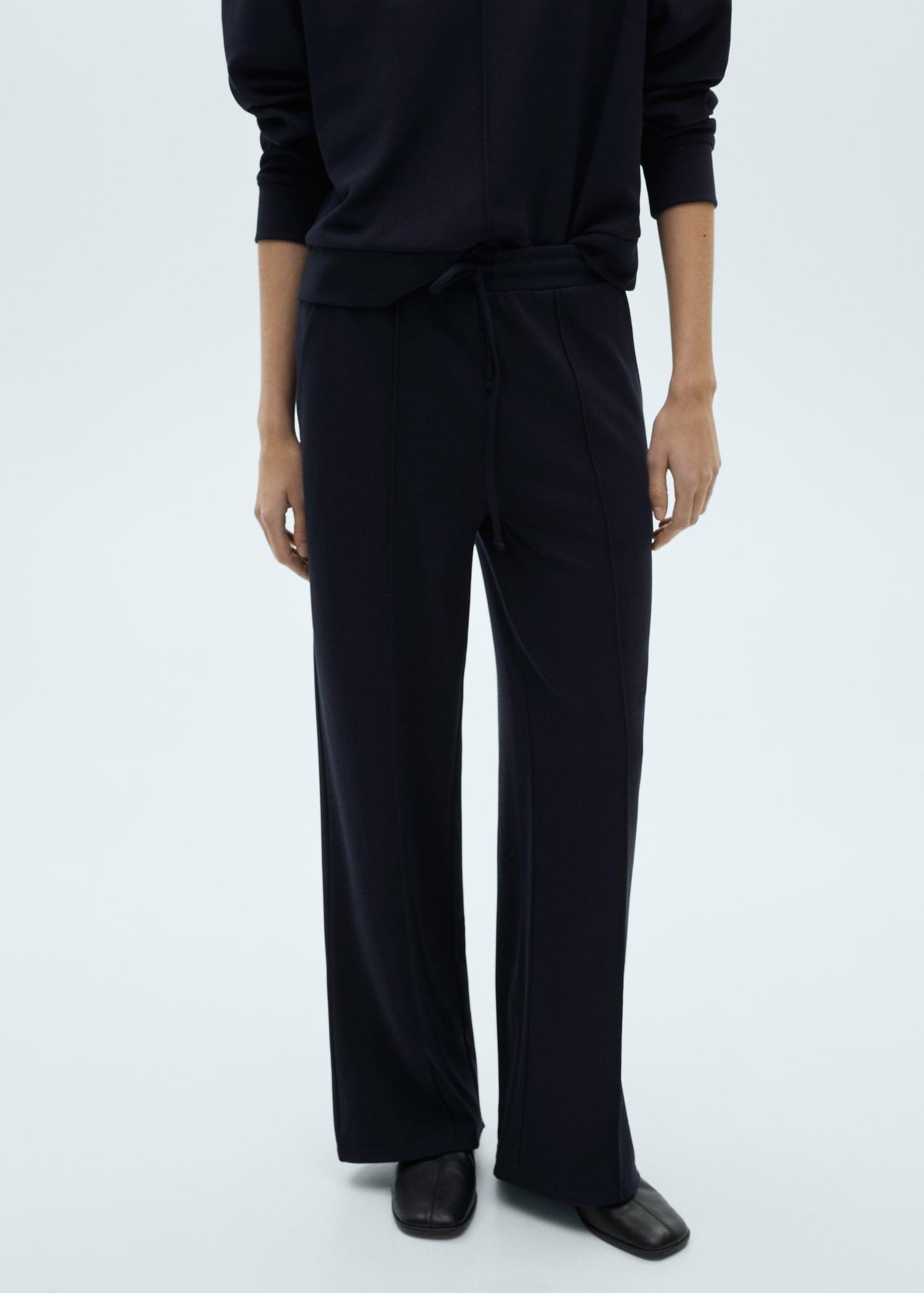 Wide-leg jogger pants - Women | MANGO USA Product Image