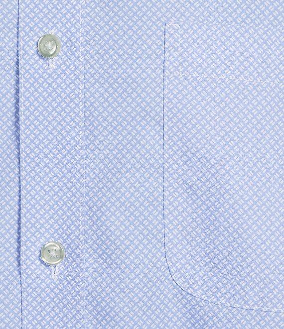 Gold Label Roundtree & Yorke Non-Iron Long Sleeve Bean Print Sport Shirt Product Image