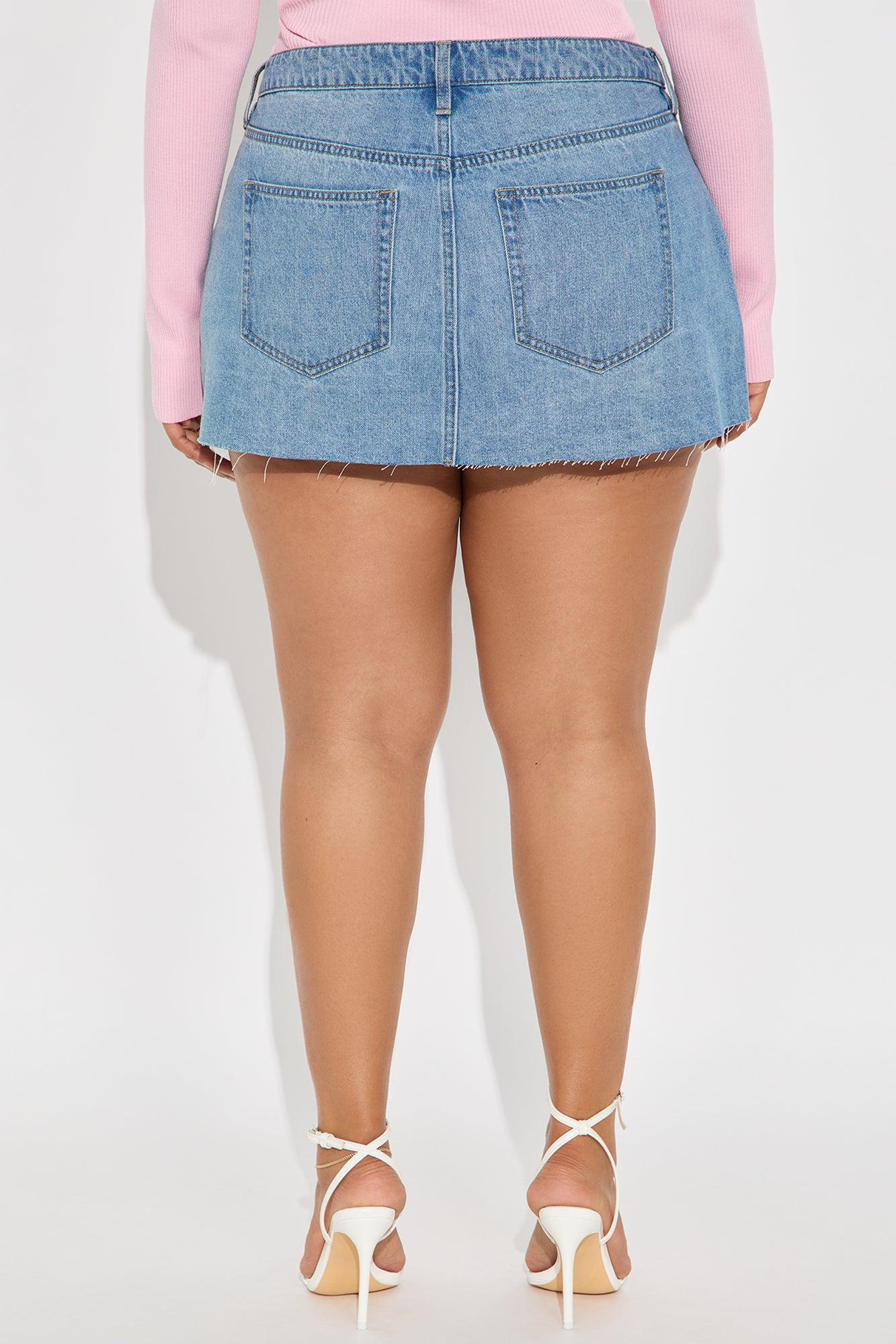 Alex Denim Micro Mini Skirt - Light Wash Female Product Image