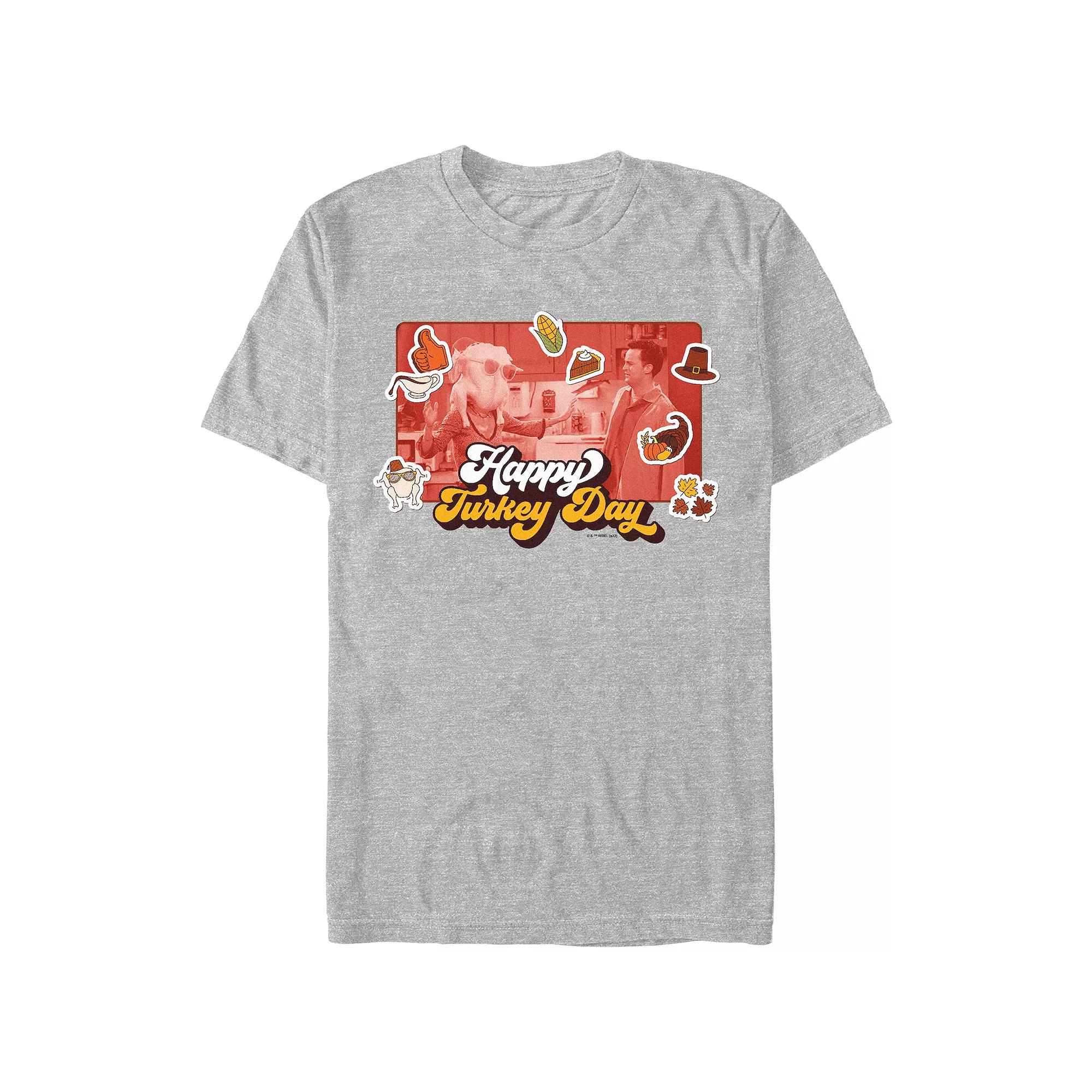 Men's Friends Happy Turkey Day Graphic Tee,  Product Image