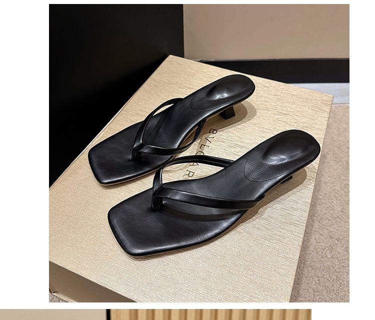 Kitten Heel Thong Sandals Product Image