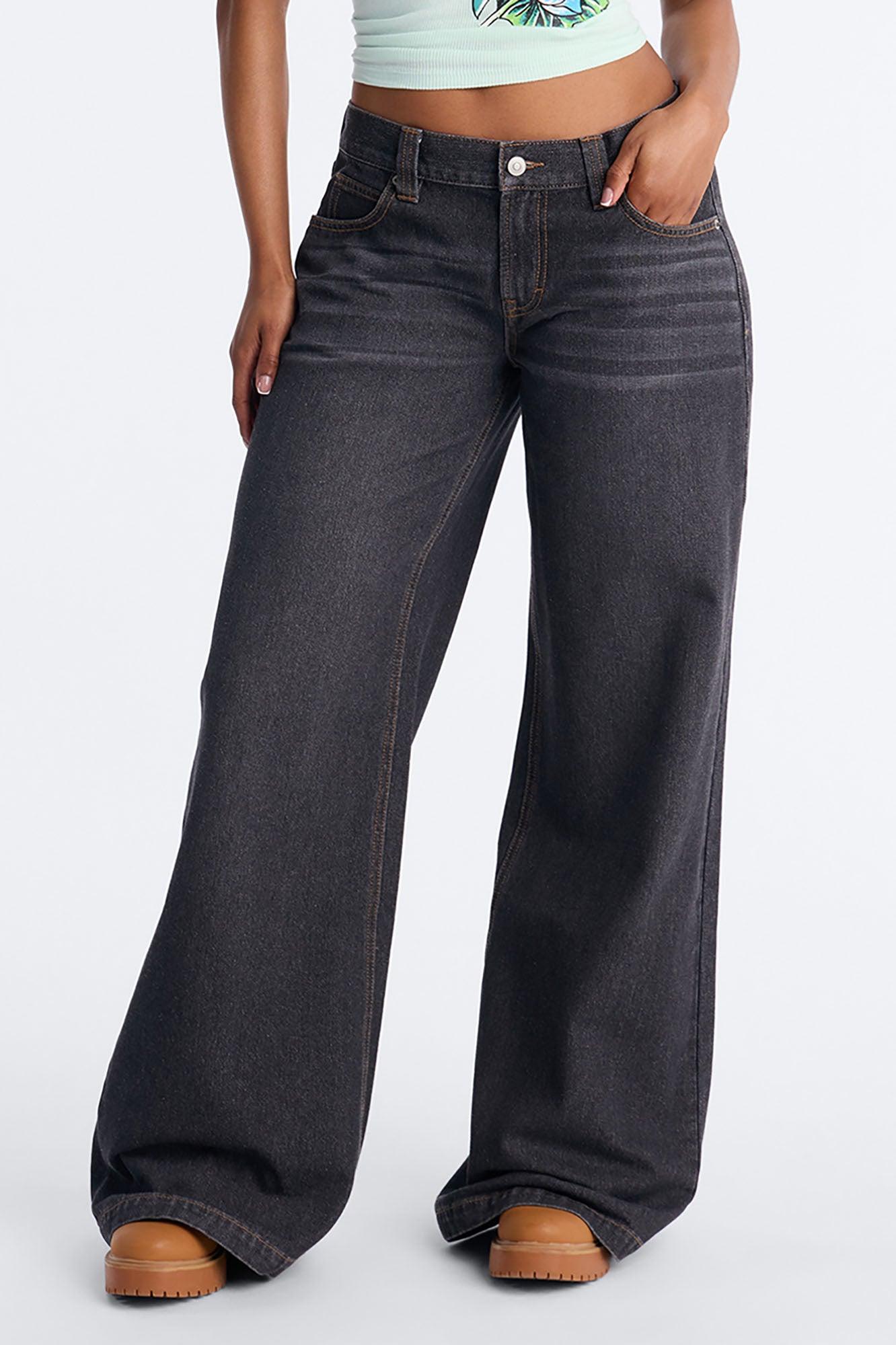 After Hours Low Rise Baggy Jeans - Black Wash Female Product Image